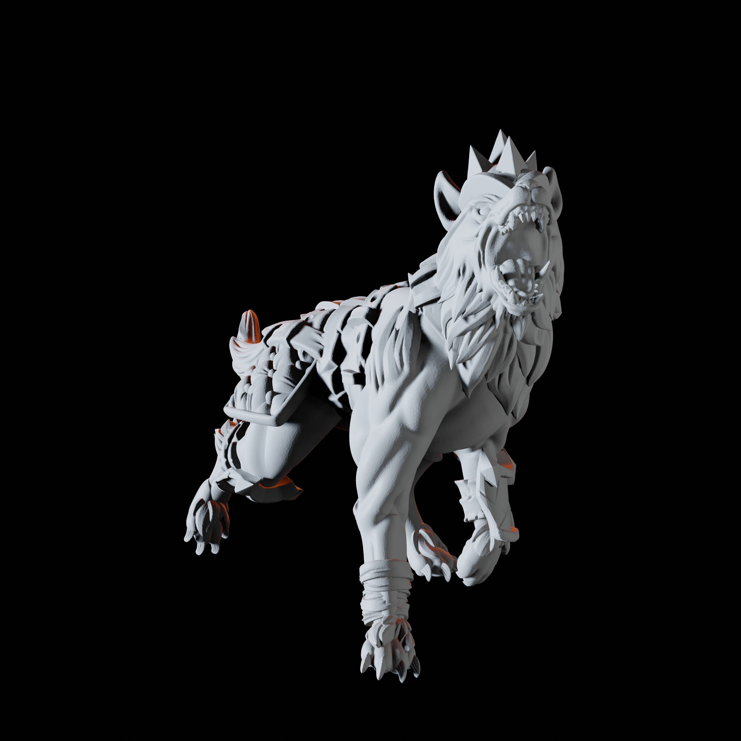 Armoured Dogs Miniature for Dungeons and Dragons, Pathfinder or other TTRPGs