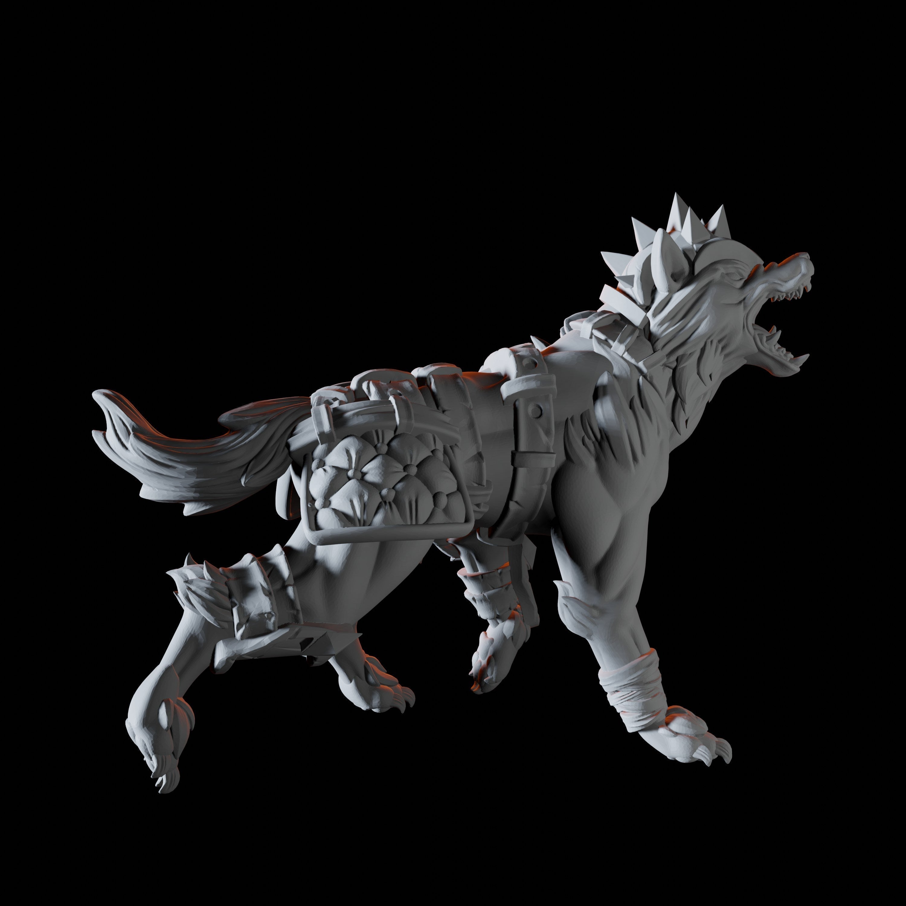 Armoured Dogs Miniature for Dungeons and Dragons, Pathfinder or other TTRPGs