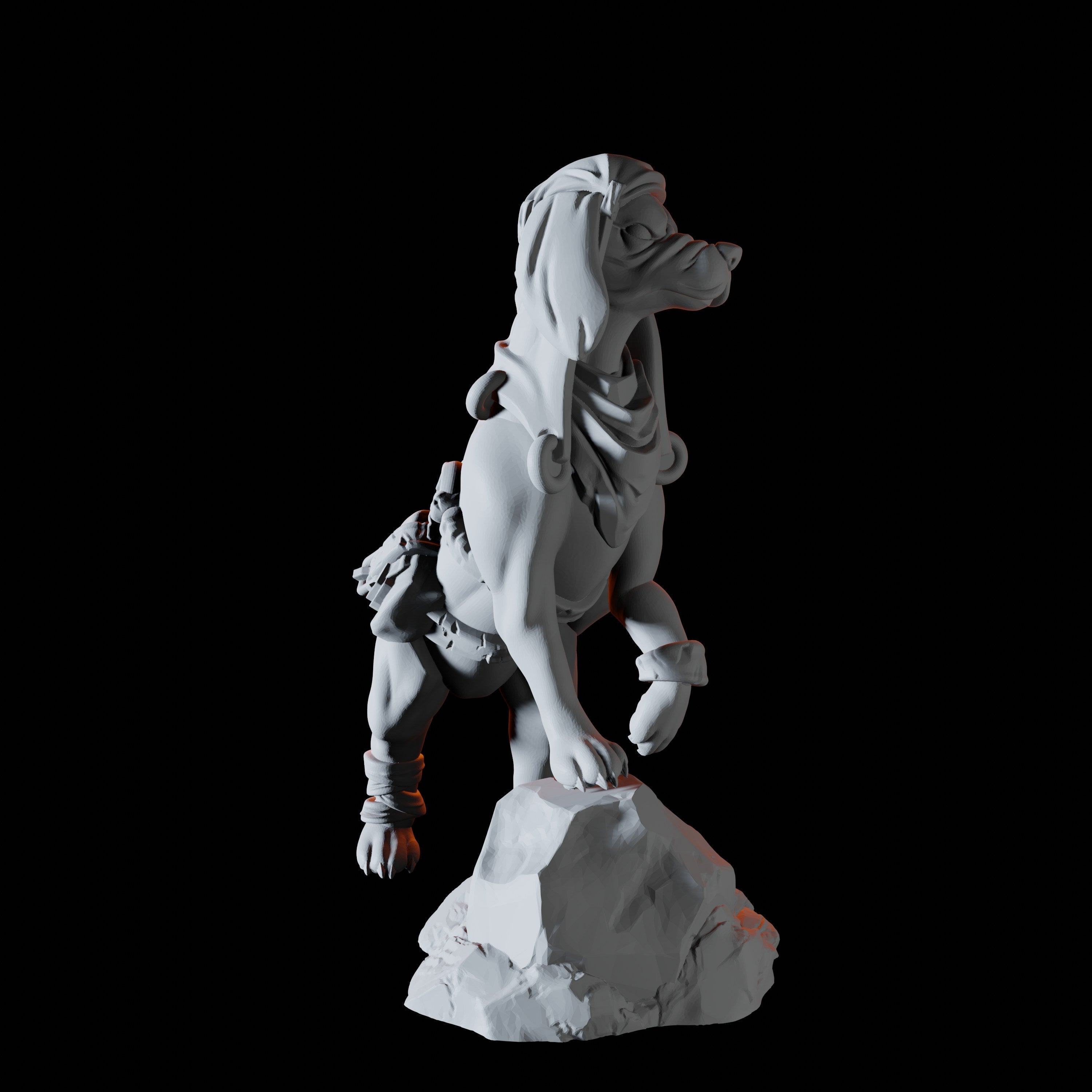 Armoured Dogs Miniature for Dungeons and Dragons, Pathfinder or other TTRPGs