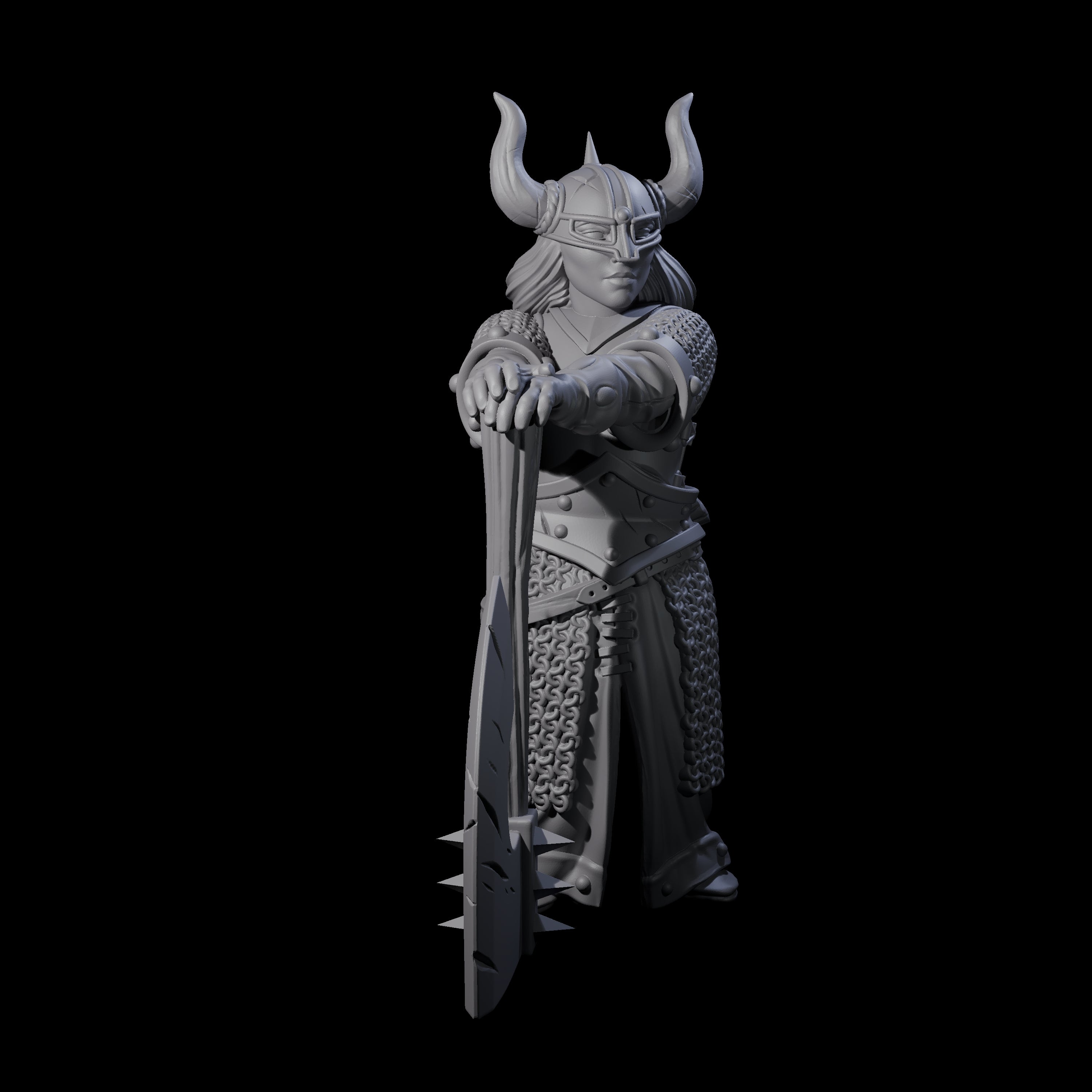 Armoured Dwarf Barbarian Miniature for Dungeons and Dragons, Pathfinder or other TTRPGs