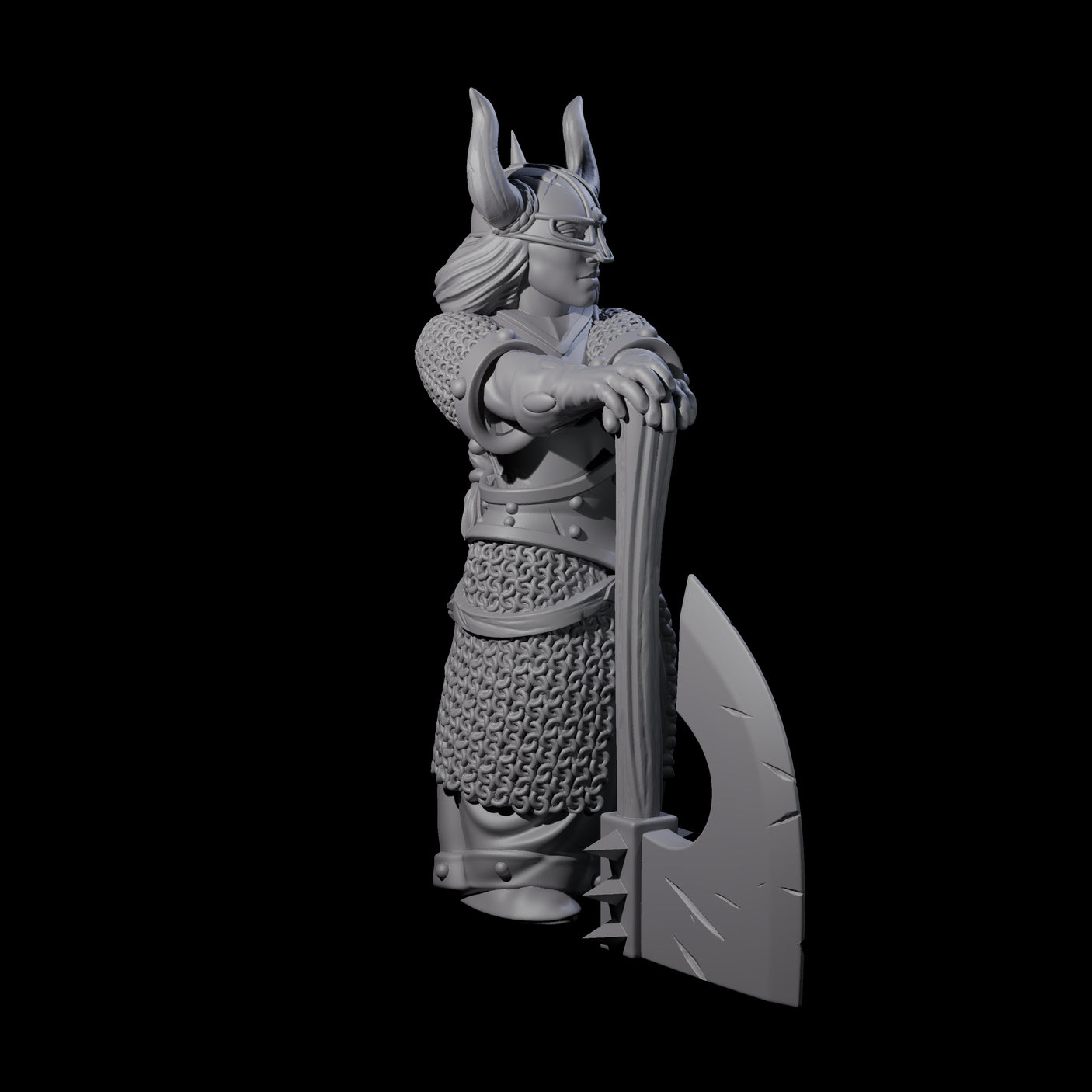 Armoured Dwarf Barbarian Miniature for Dungeons and Dragons, Pathfinder or other TTRPGs