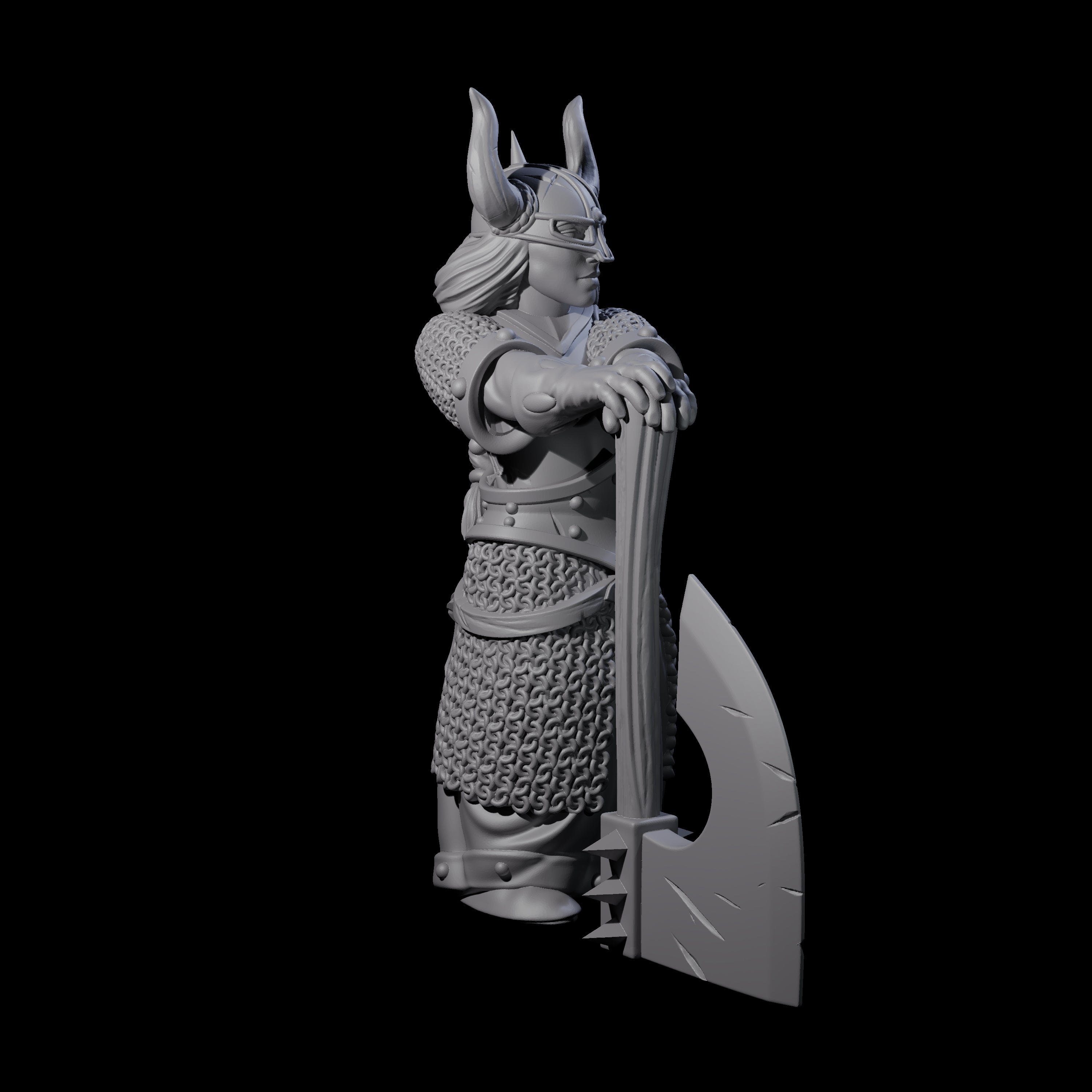 Armoured Dwarf Barbarian Miniature for Dungeons and Dragons, Pathfinder or other TTRPGs