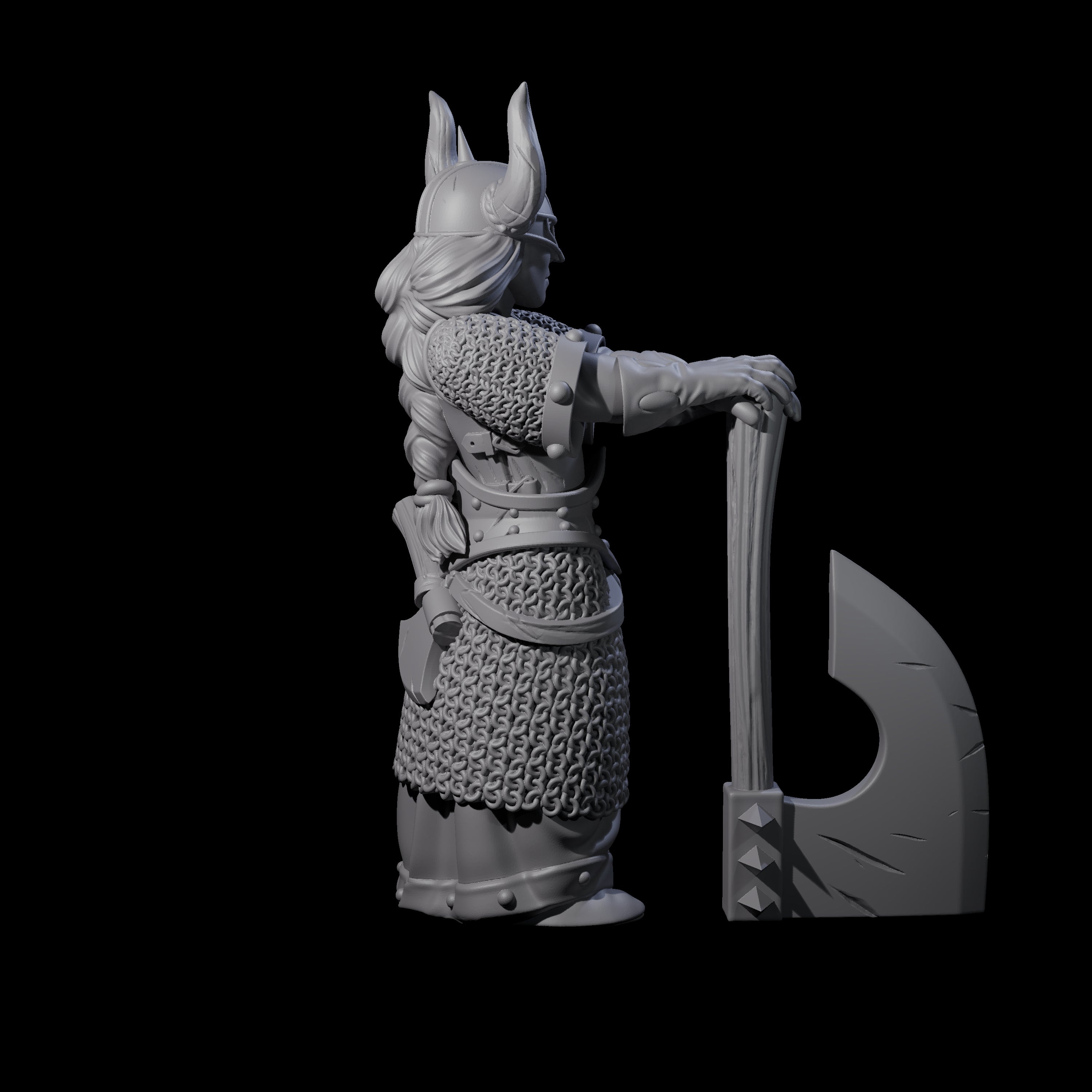 Armoured Dwarf Barbarian Miniature for Dungeons and Dragons, Pathfinder or other TTRPGs