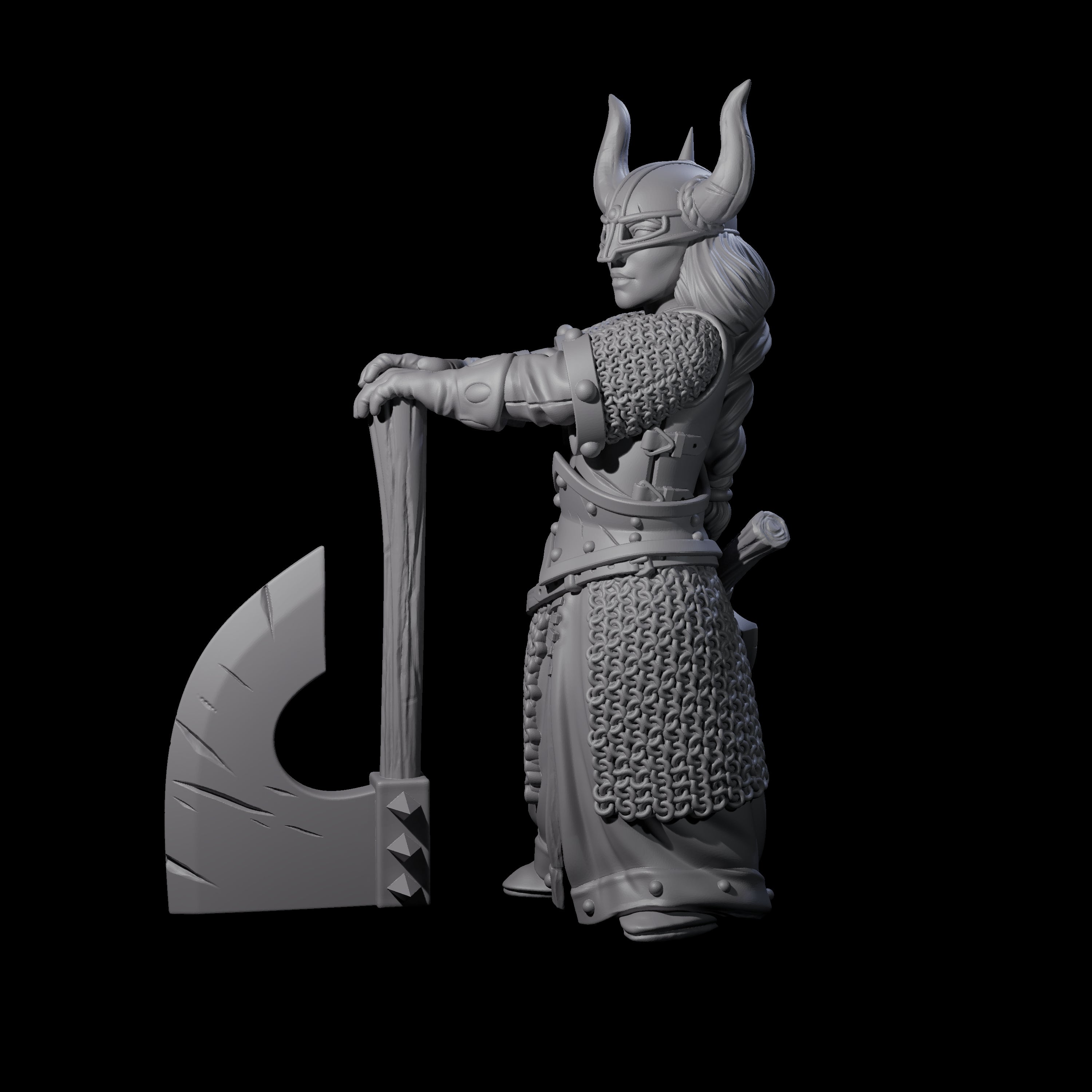 Armoured Dwarf Barbarian Miniature for Dungeons and Dragons, Pathfinder or other TTRPGs