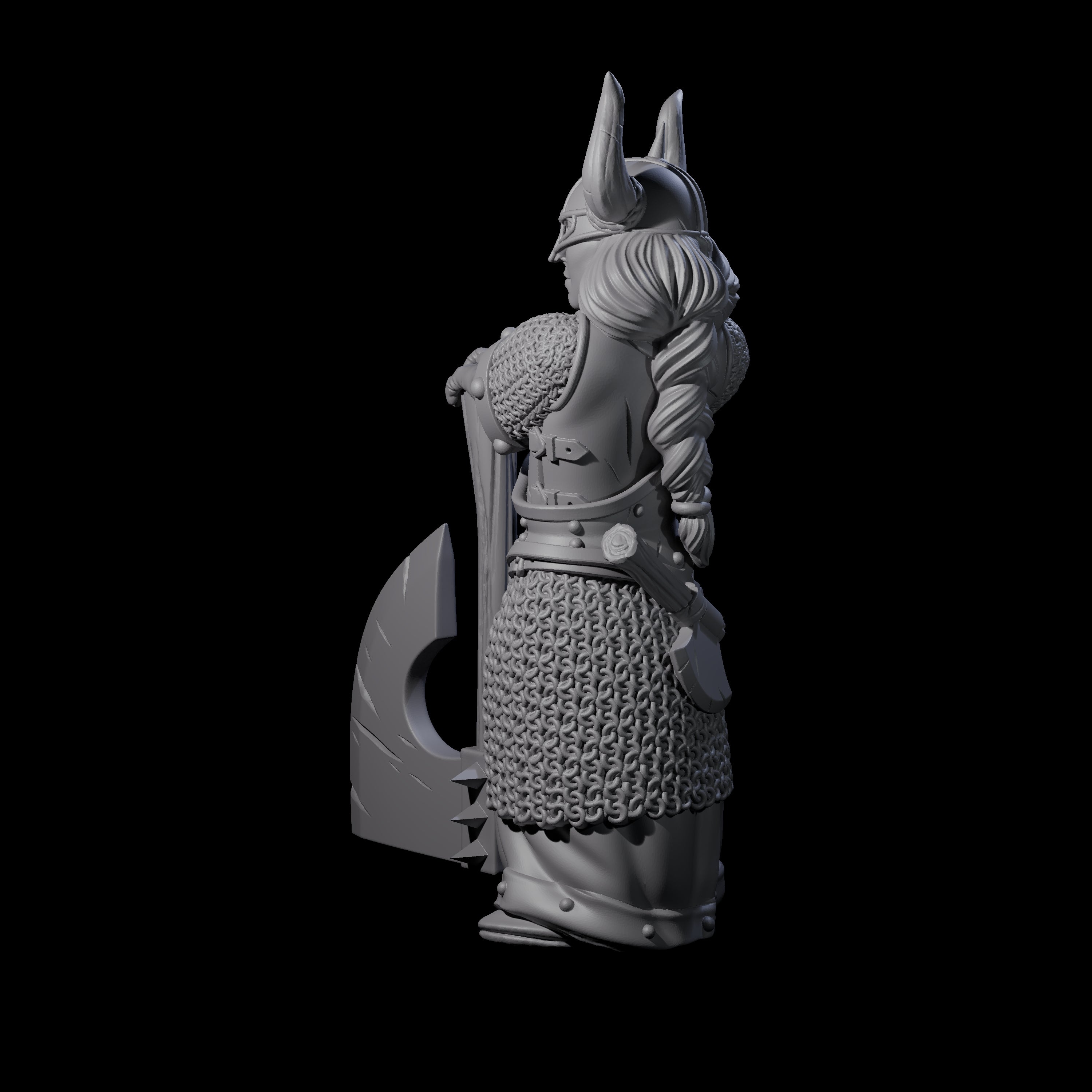 Armoured Dwarf Barbarian Miniature for Dungeons and Dragons, Pathfinder or other TTRPGs