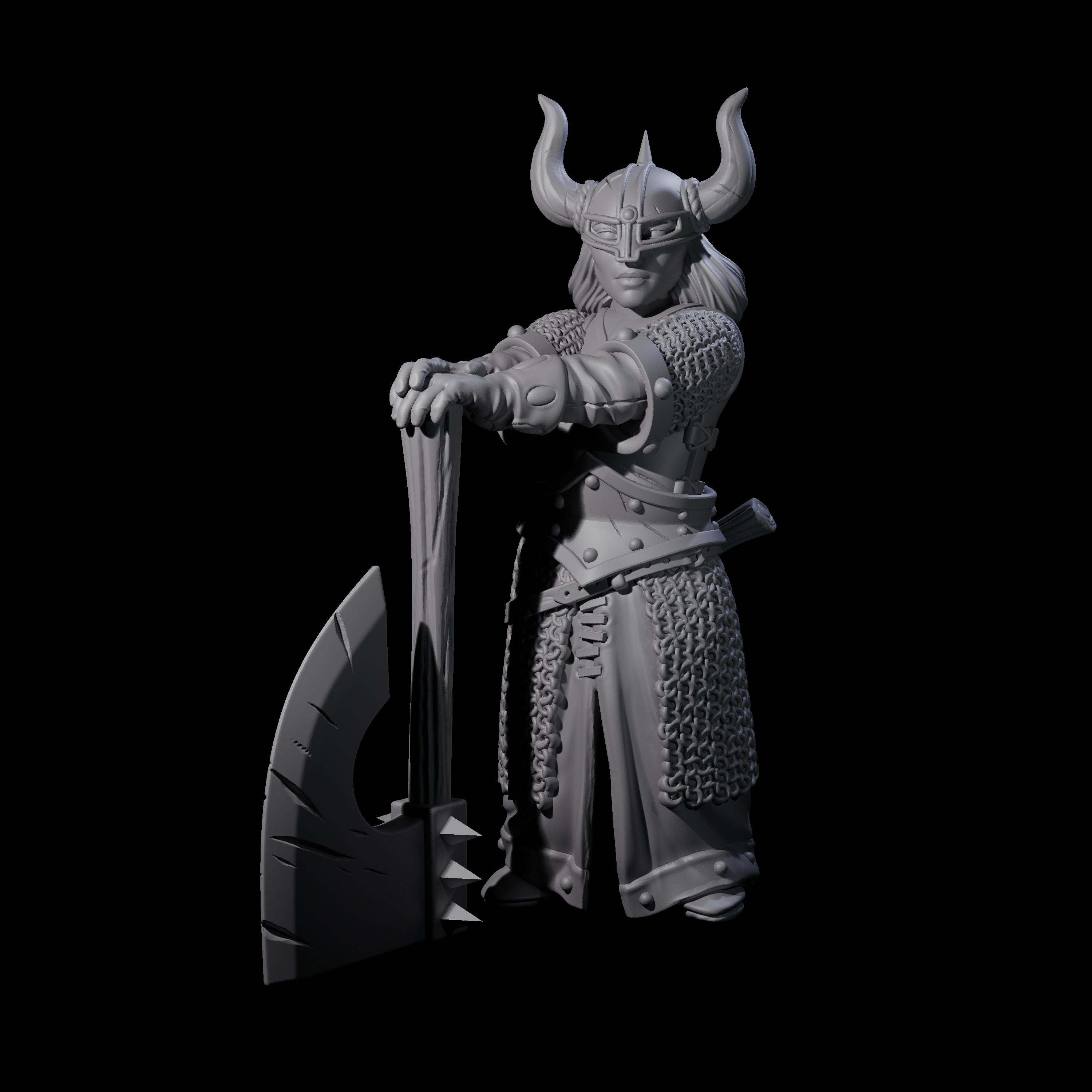 Armoured Dwarf Barbarian Miniature for Dungeons and Dragons, Pathfinder or other TTRPGs