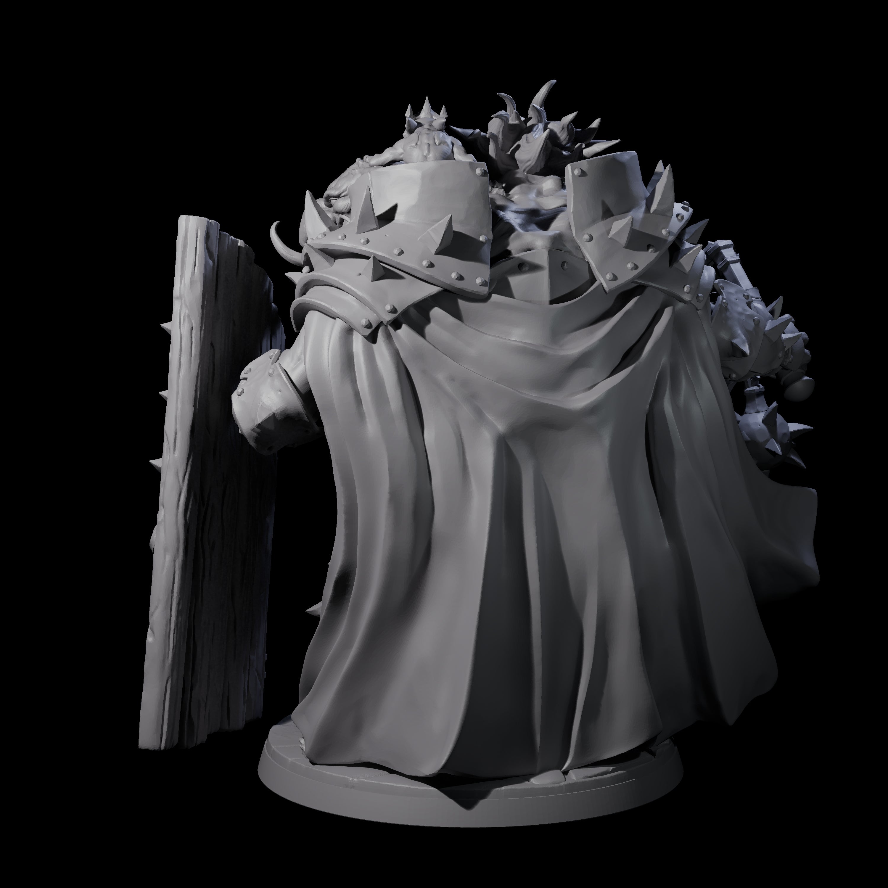 Armoured Ettin General Miniature for Dungeons and Dragons, Pathfinder or other TTRPGs