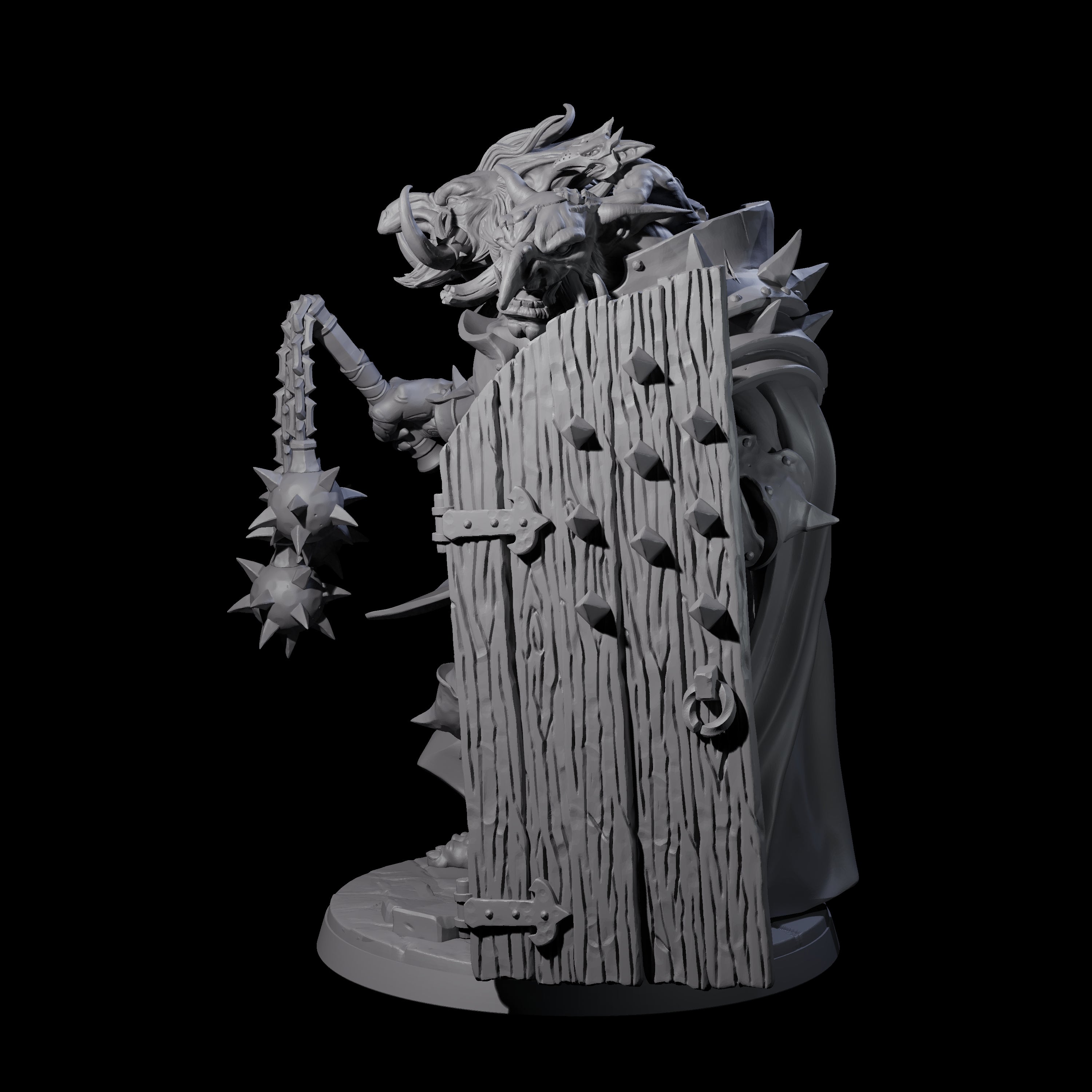 Armoured Ettin General Miniature for Dungeons and Dragons, Pathfinder or other TTRPGs