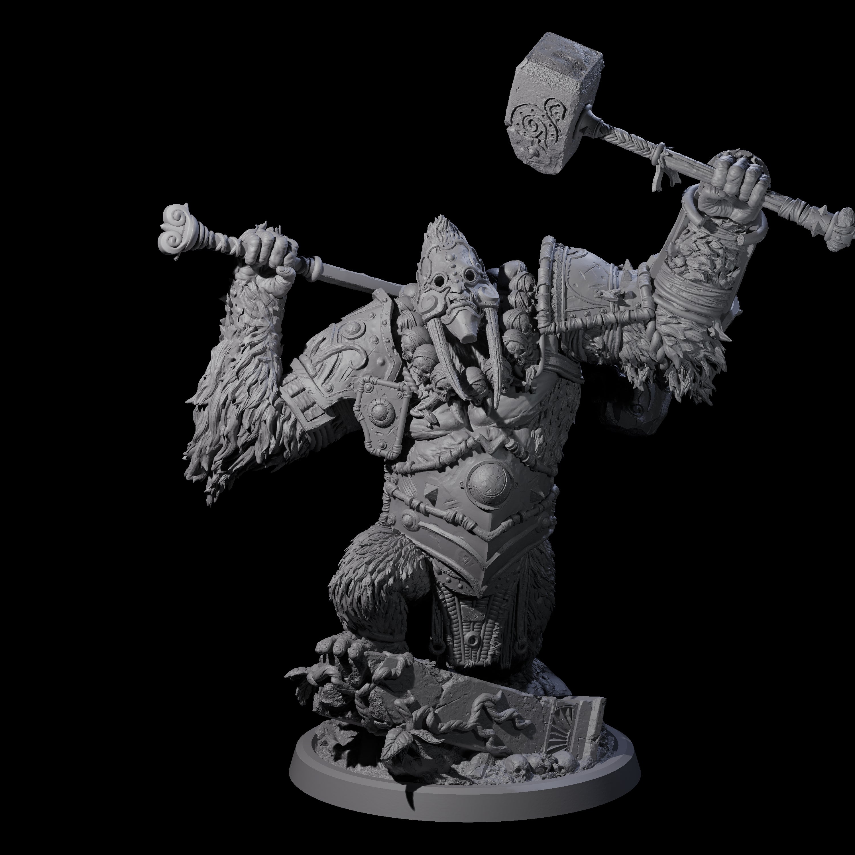 Armoured Giant Orangutan A Miniature for Dungeons and Dragons, Pathfinder or other TTRPGs