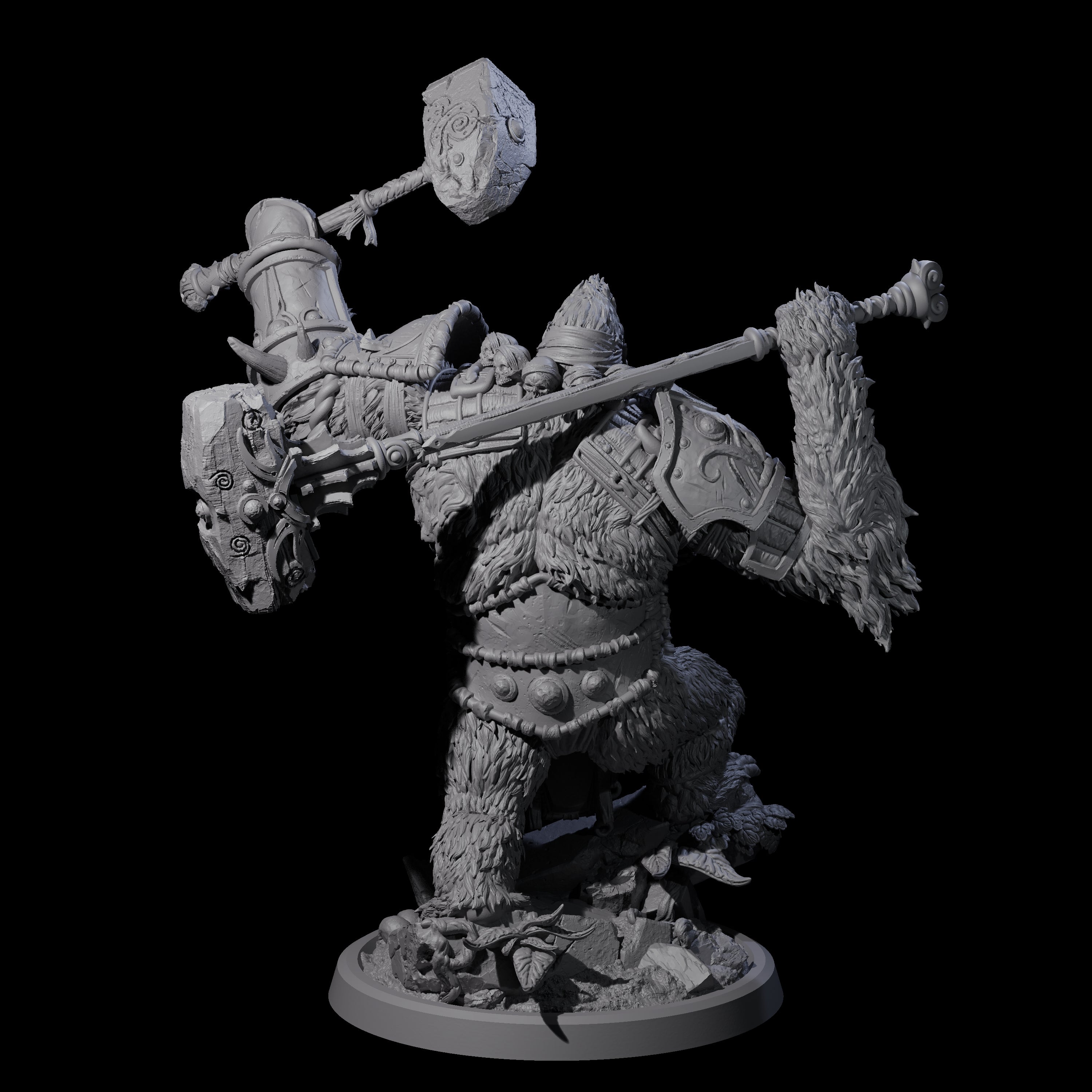 Armoured Giant Orangutan A Miniature for Dungeons and Dragons, Pathfinder or other TTRPGs