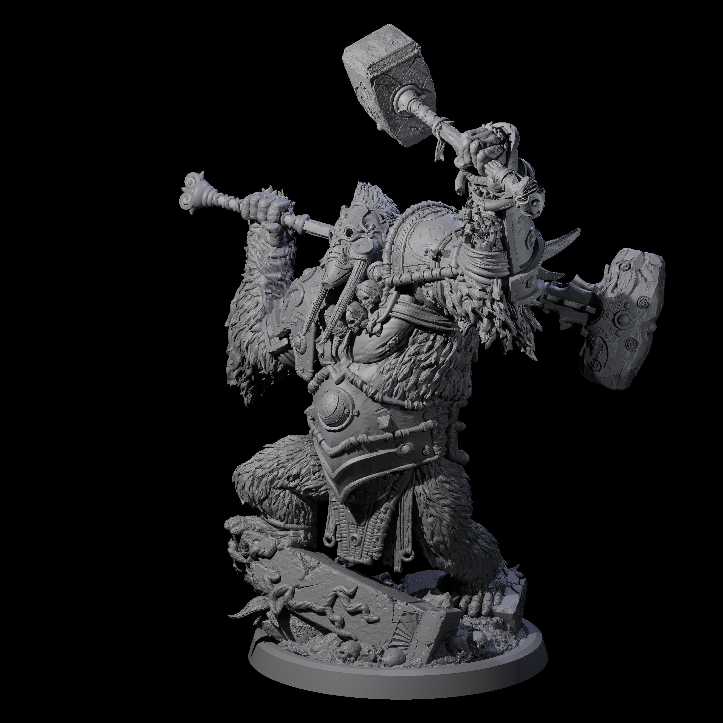 Armoured Giant Orangutan A Miniature for Dungeons and Dragons, Pathfinder or other TTRPGs