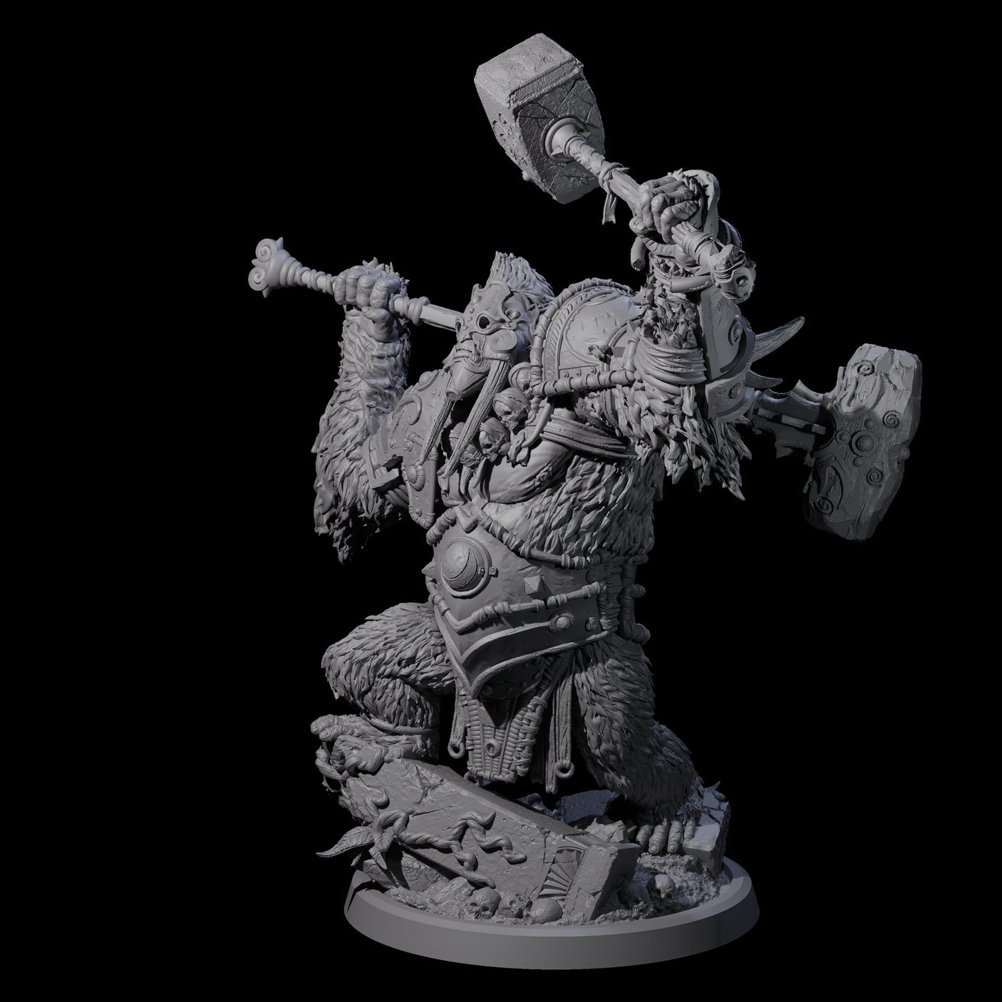 Armoured Giant Orangutan A Miniature for Dungeons and Dragons, Pathfinder or other TTRPGs
