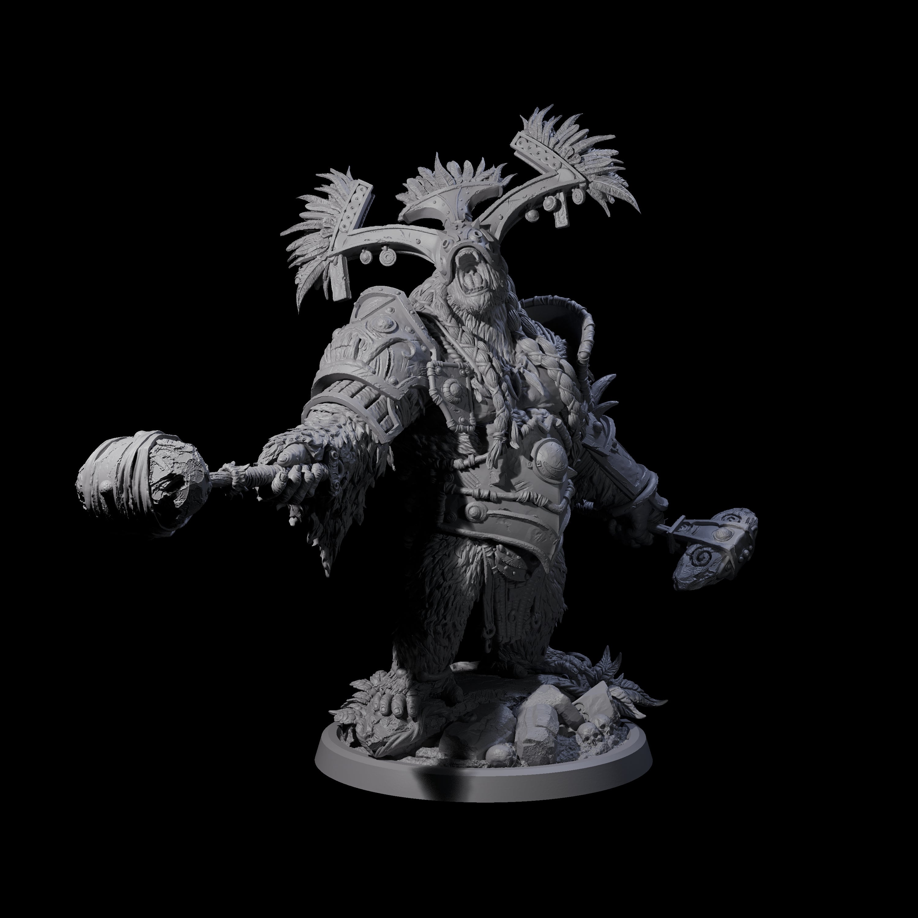 Armoured Giant Orangutan B Miniature for Dungeons and Dragons, Pathfinder or other TTRPGs