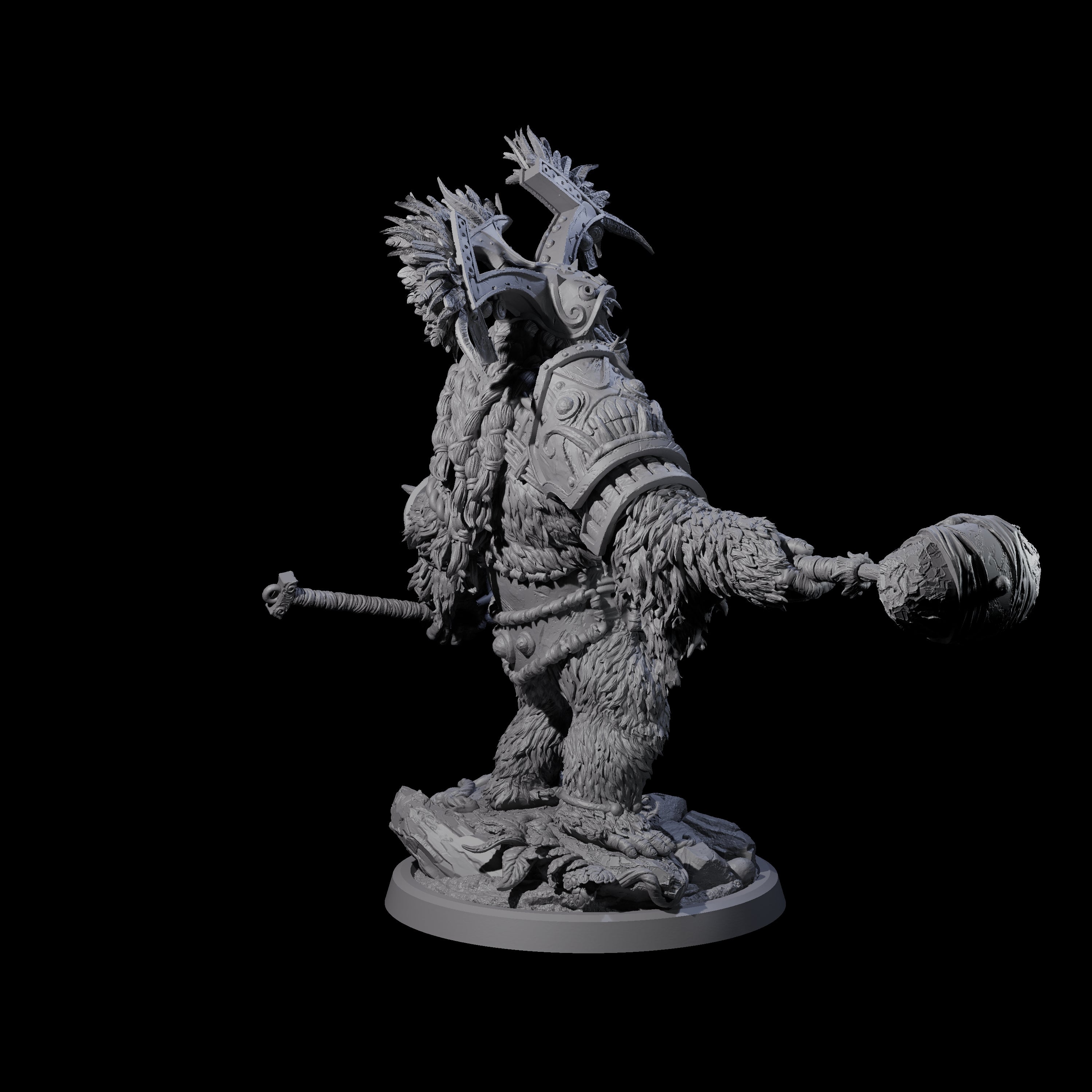 Armoured Giant Orangutan B Miniature for Dungeons and Dragons, Pathfinder or other TTRPGs
