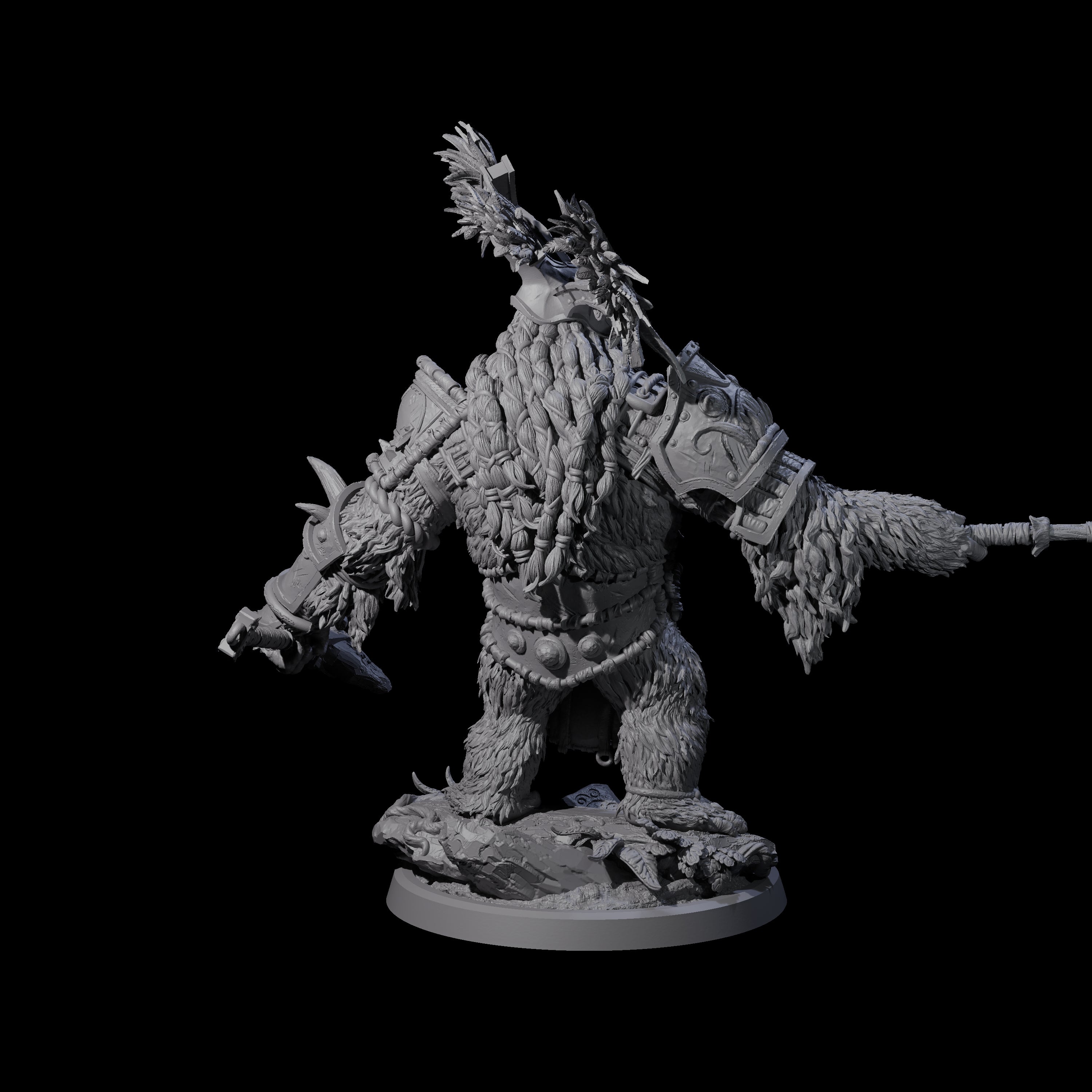 Armoured Giant Orangutan B Miniature for Dungeons and Dragons, Pathfinder or other TTRPGs