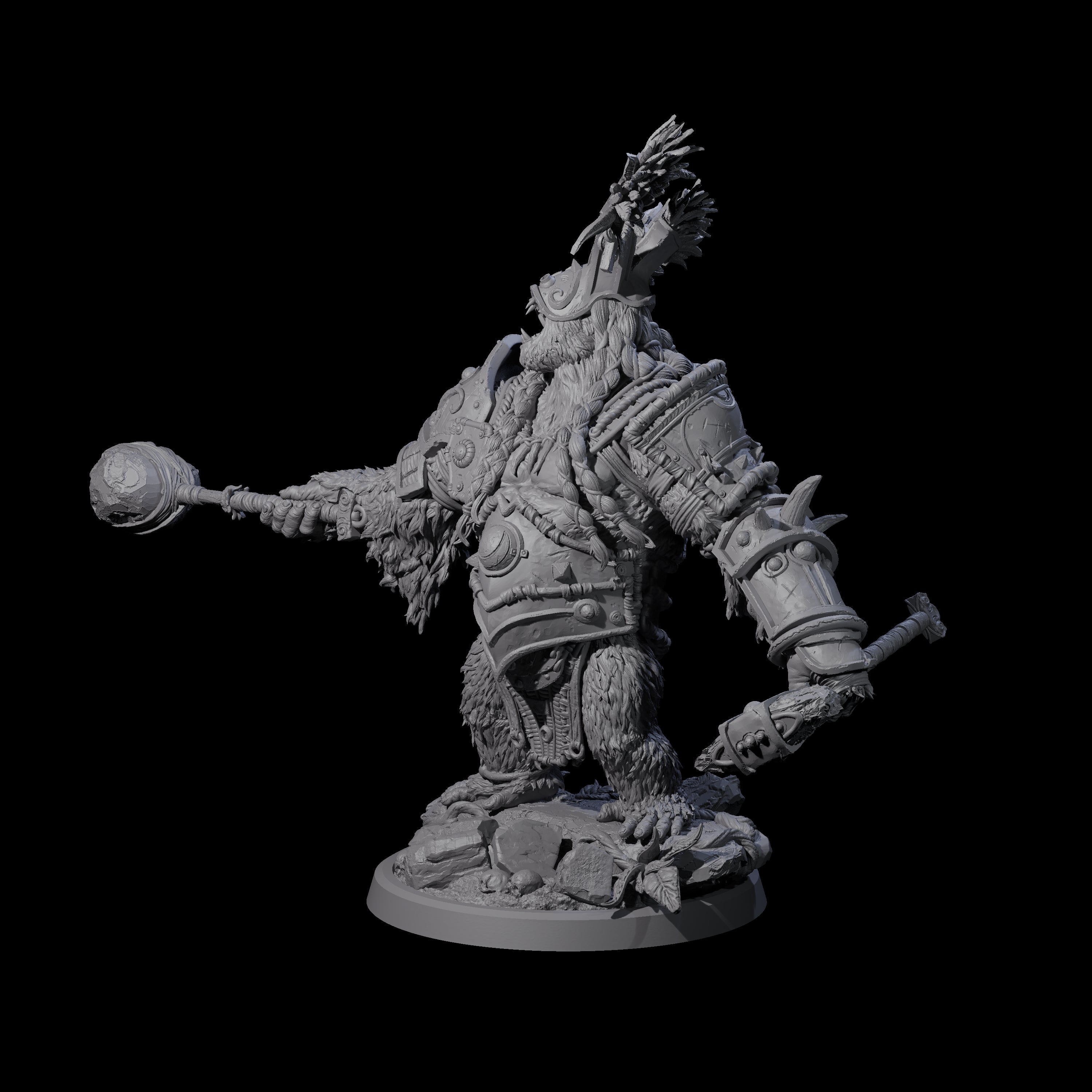 Armoured Giant Orangutan B Miniature for Dungeons and Dragons, Pathfinder or other TTRPGs