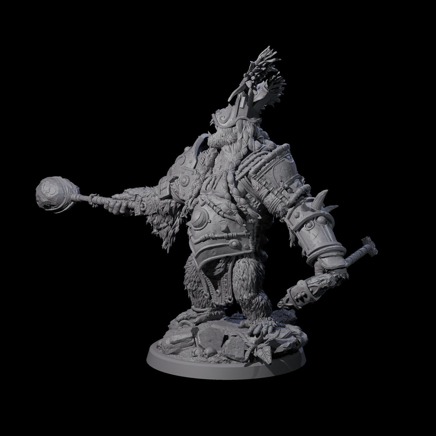 Armoured Giant Orangutan B Miniature for Dungeons and Dragons, Pathfinder or other TTRPGs
