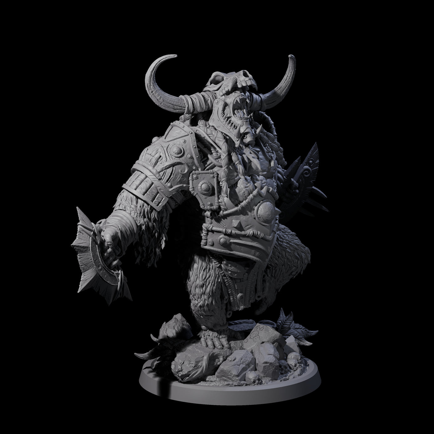 Armoured Giant Orangutan D Miniature for Dungeons and Dragons, Pathfinder or other TTRPGs