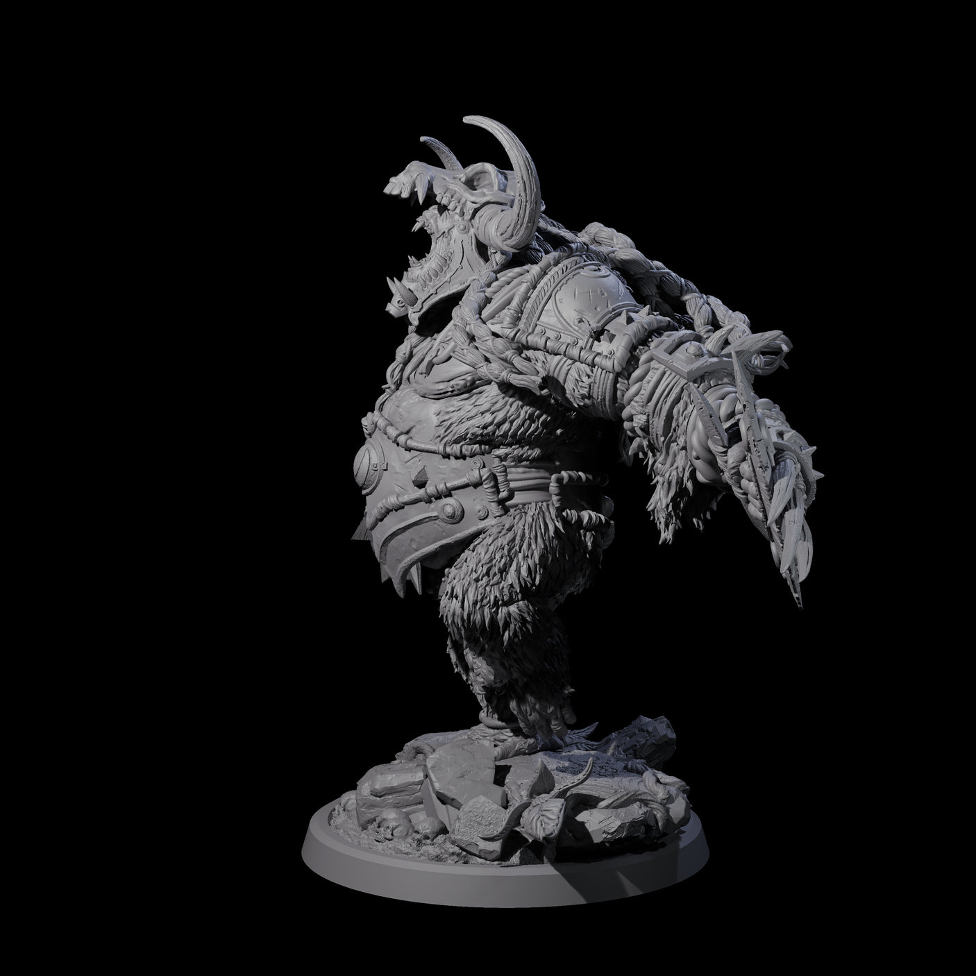 Armoured Giant Orangutan D Miniature for Dungeons and Dragons, Pathfinder or other TTRPGs