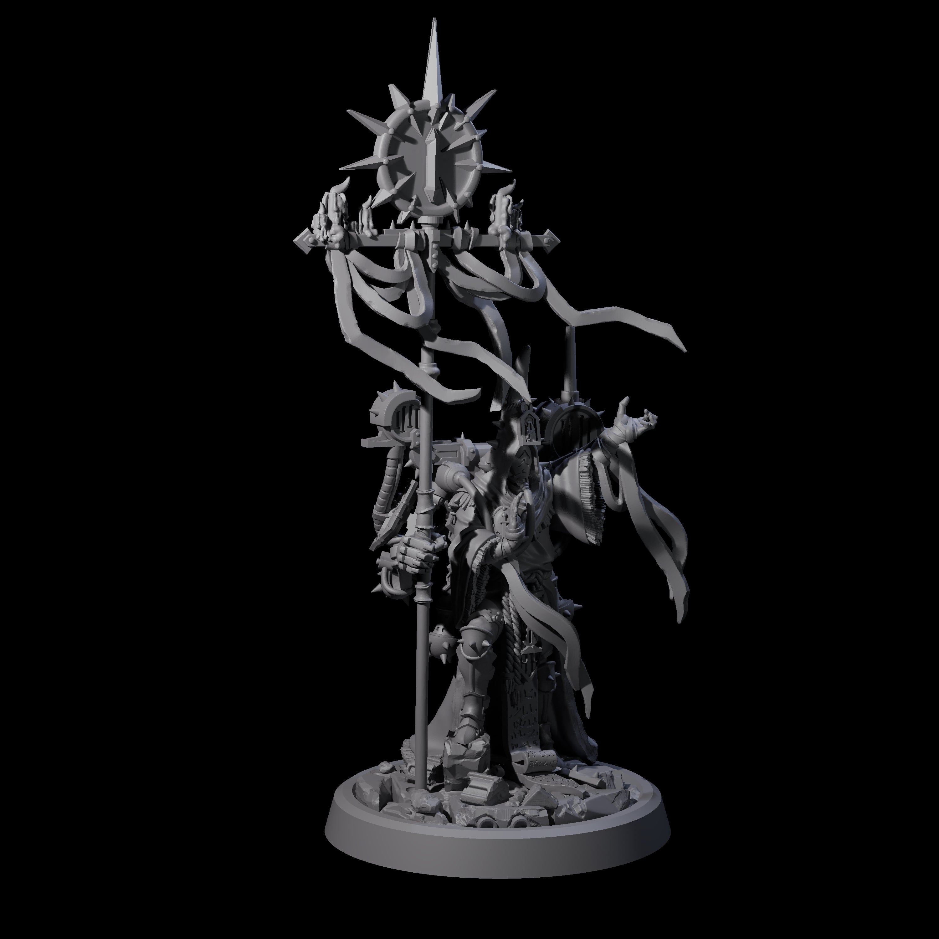 Armoured Iron Human Nuncio A Miniature for Dungeons and Dragons, Pathfinder or other TTRPGs