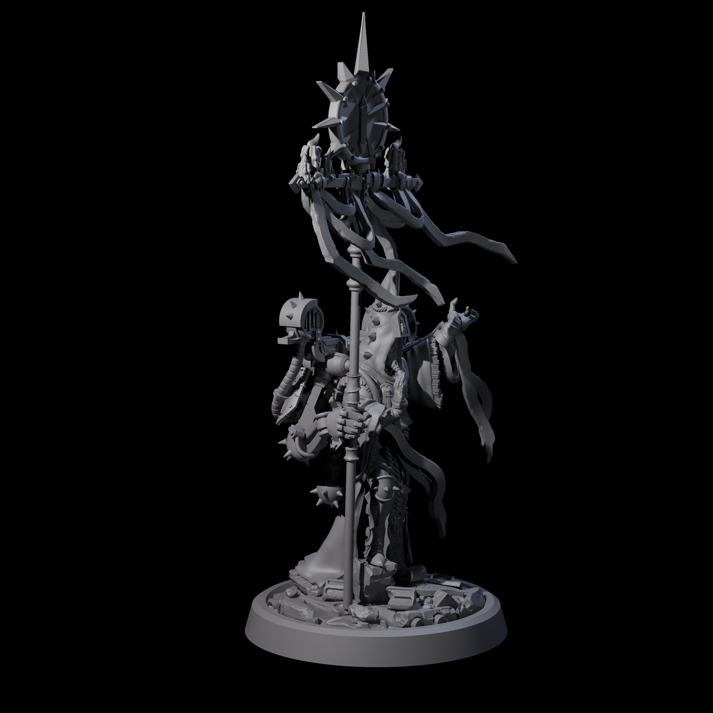 Armoured Iron Human Nuncio A Miniature for Dungeons and Dragons, Pathfinder or other TTRPGs
