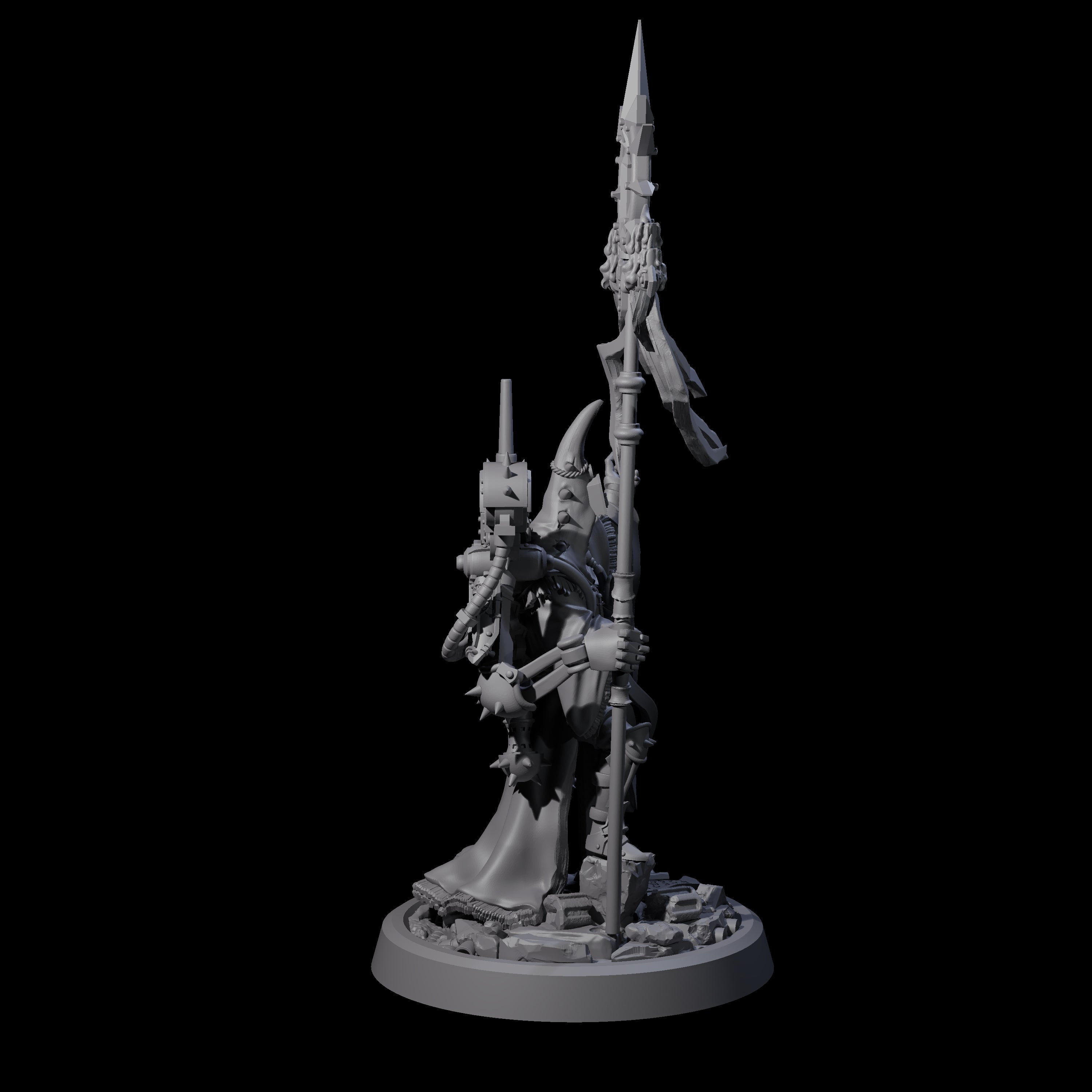 Armoured Iron Human Nuncio A Miniature for Dungeons and Dragons, Pathfinder or other TTRPGs