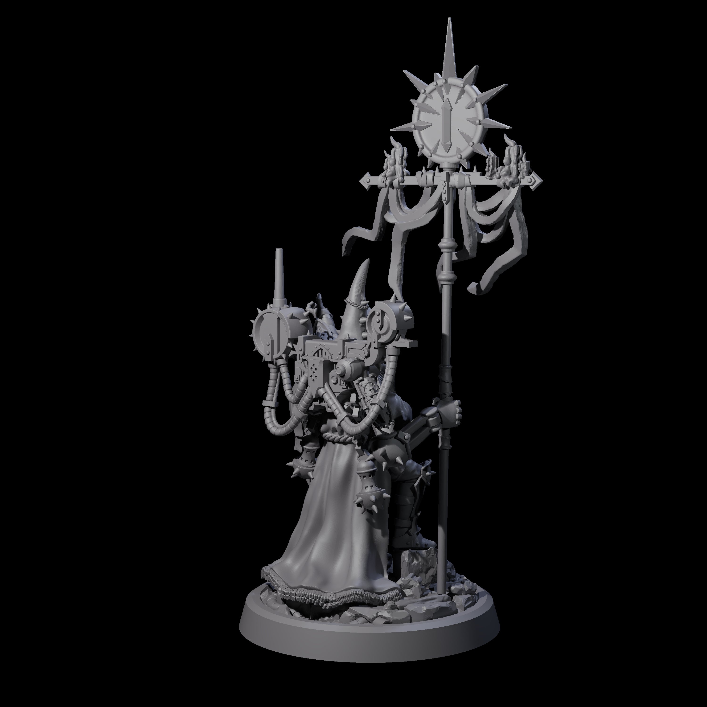 Armoured Iron Human Nuncio A Miniature for Dungeons and Dragons, Pathfinder or other TTRPGs