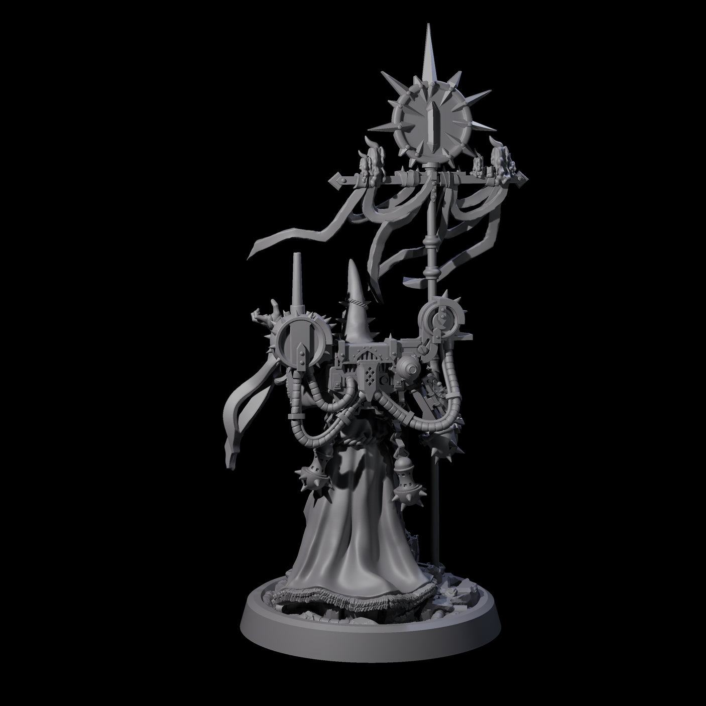 Armoured Iron Human Nuncio A Miniature for Dungeons and Dragons, Pathfinder or other TTRPGs
