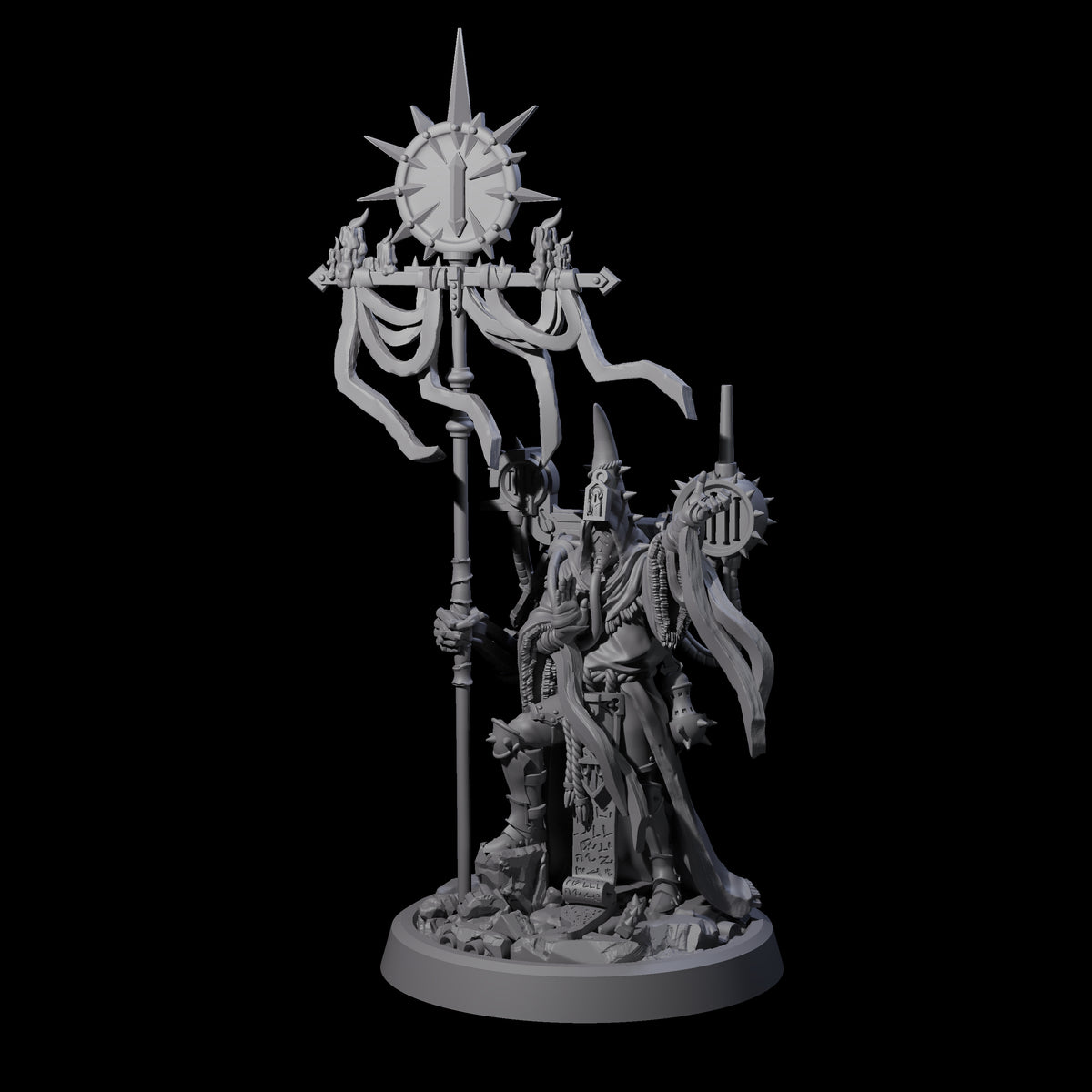 Armoured Iron Human Nuncio A Miniature for Dungeons and Dragons, Pathfinder or other TTRPGs