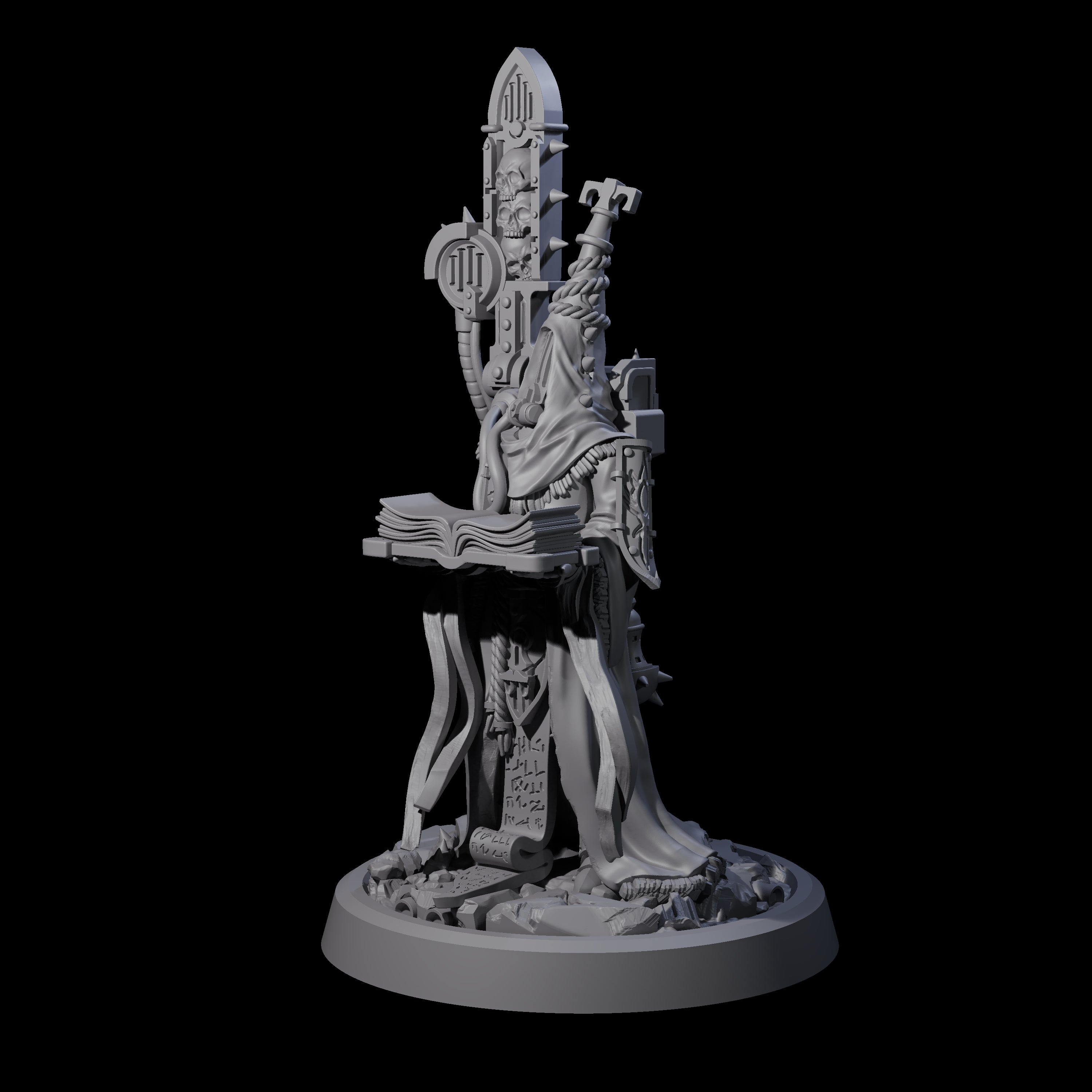 Armoured Iron Human Nuncio B Miniature for Dungeons and Dragons, Pathfinder or other TTRPGs