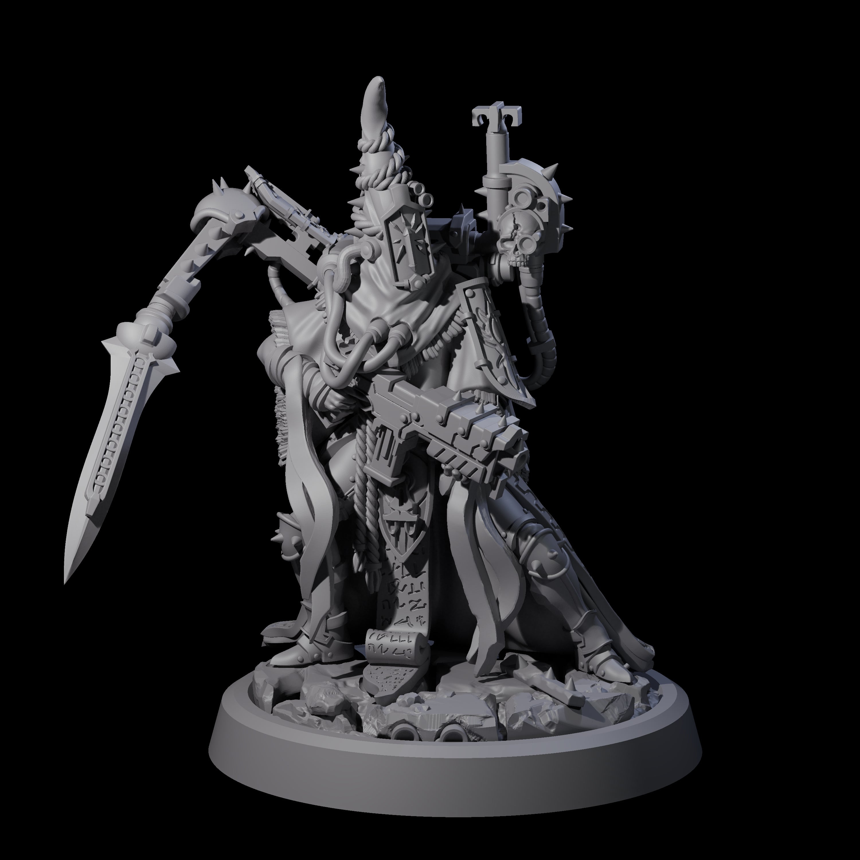 Armoured Iron Human Nuncios Miniature for Dungeons and Dragons, Pathfinder or other TTRPGs