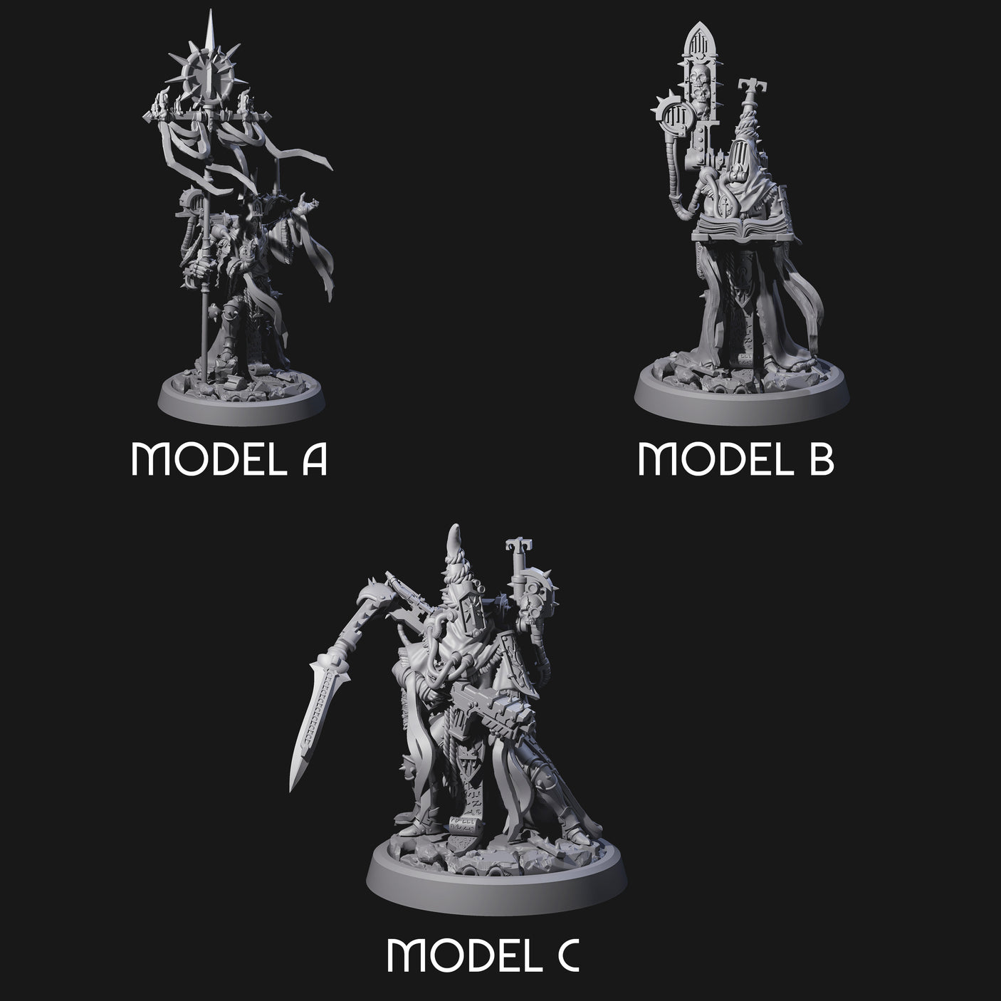 Armoured Iron Human Nuncios Miniature for Dungeons and Dragons, Pathfinder or other TTRPGs