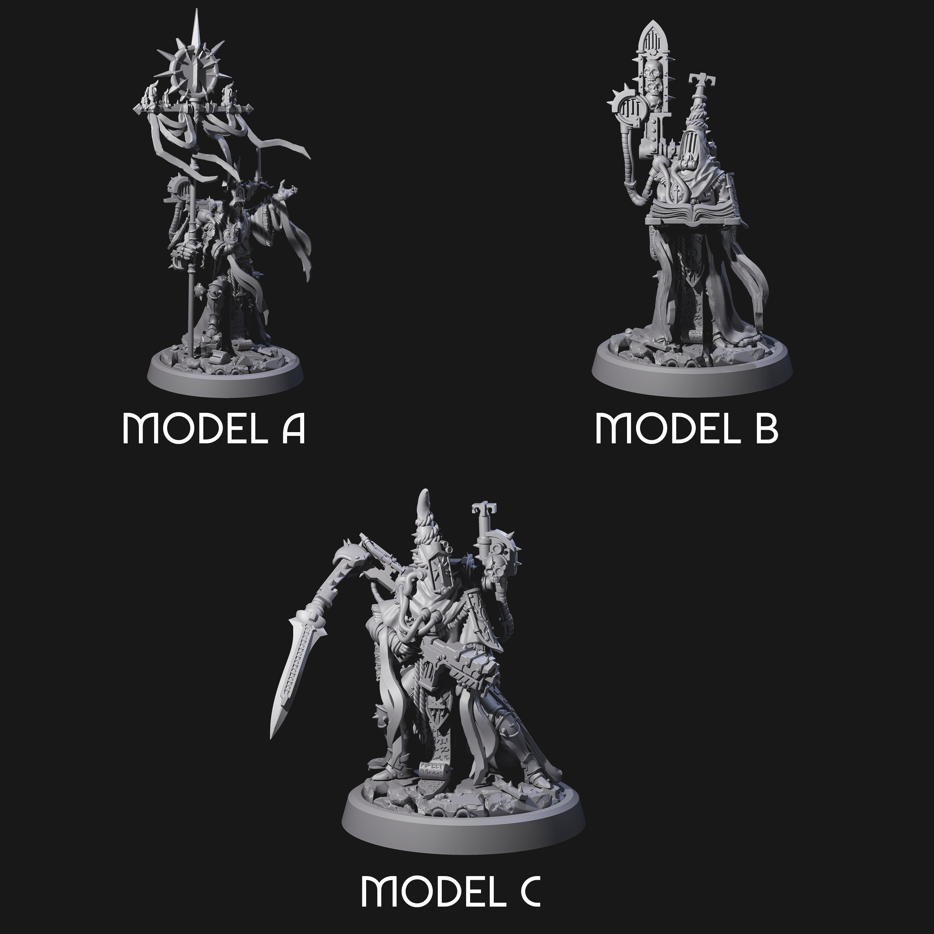 Armoured Iron Human Nuncios Miniature for Dungeons and Dragons, Pathfinder or other TTRPGs