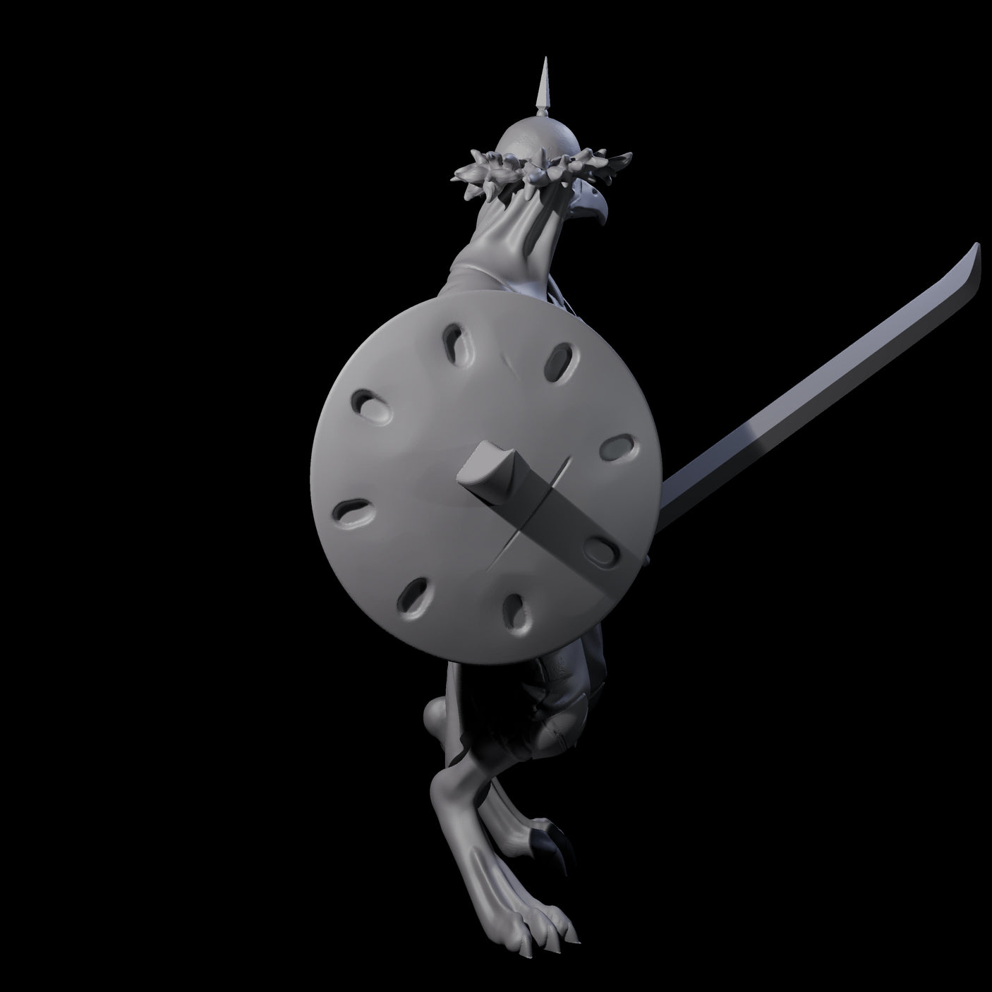 Armoured Kenku Barbarian Miniature for Dungeons and Dragons, Pathfinder or other TTRPGs