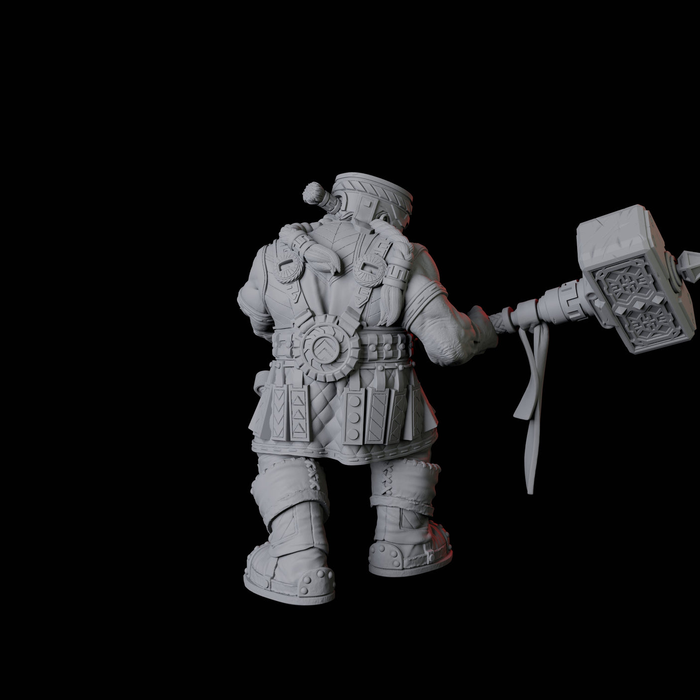 Armoured Mountain Dwarf Miniature for Dungeons and Dragons, Pathfinder or other TTRPGs