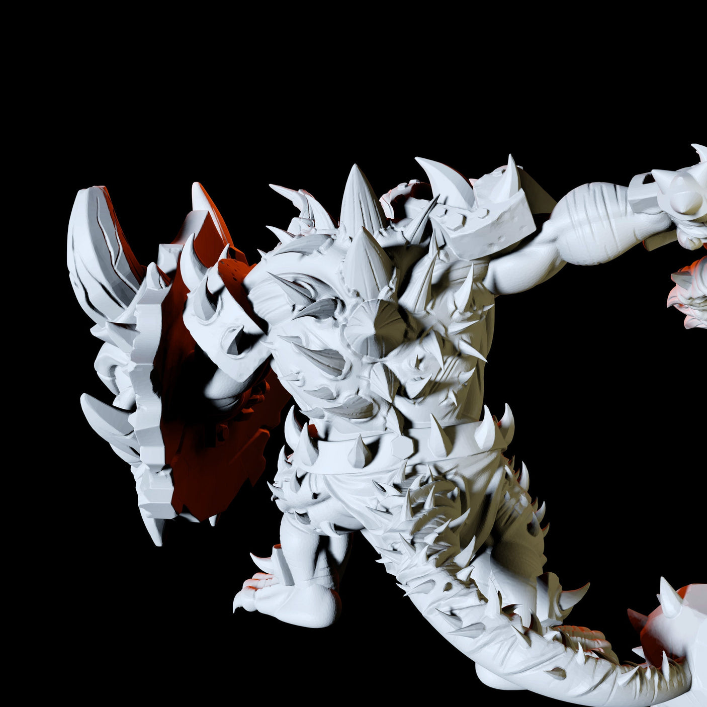 Armoured Pit Fiend Type A Miniature for Dungeons and Dragons, Pathfinder or other TTRPGs