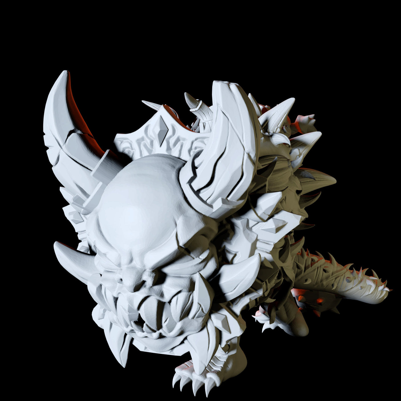 Armoured Pit Fiend Type A Miniature for Dungeons and Dragons, Pathfinder or other TTRPGs