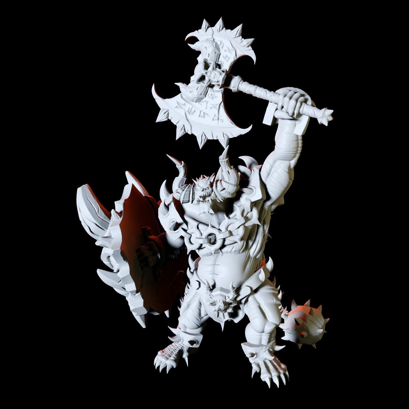 Armoured Pit Fiend Type B Miniature for Dungeons and Dragons, Pathfinder or other TTRPGs