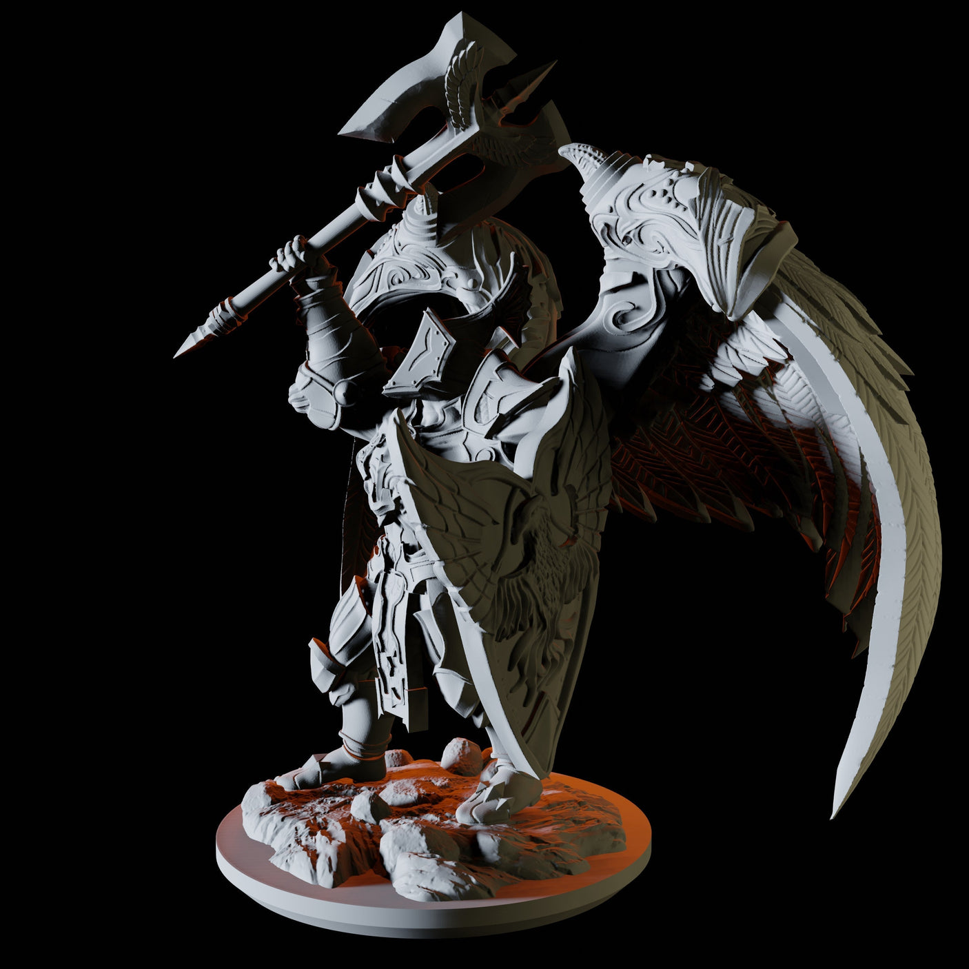 Armoured Solar Miniature for Dungeons and Dragons, Pathfinder or other TTRPGs