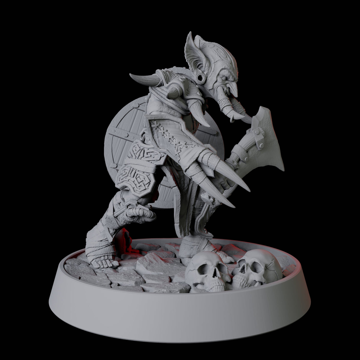 Armoured Tusked Goblin Miniature for Dungeons and Dragons, Pathfinder or other TTRPGs