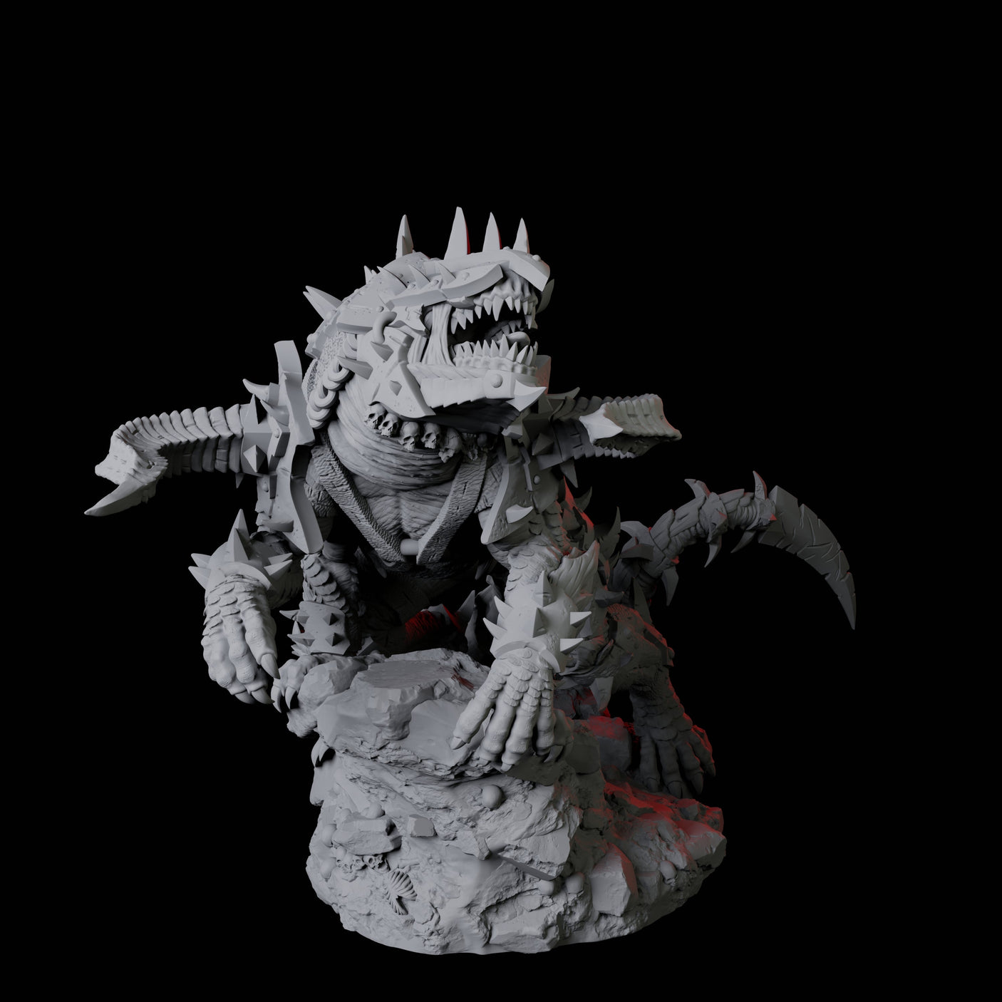 Armoured Udaak D Miniature for Dungeons and Dragons, Pathfinder or other TTRPGs