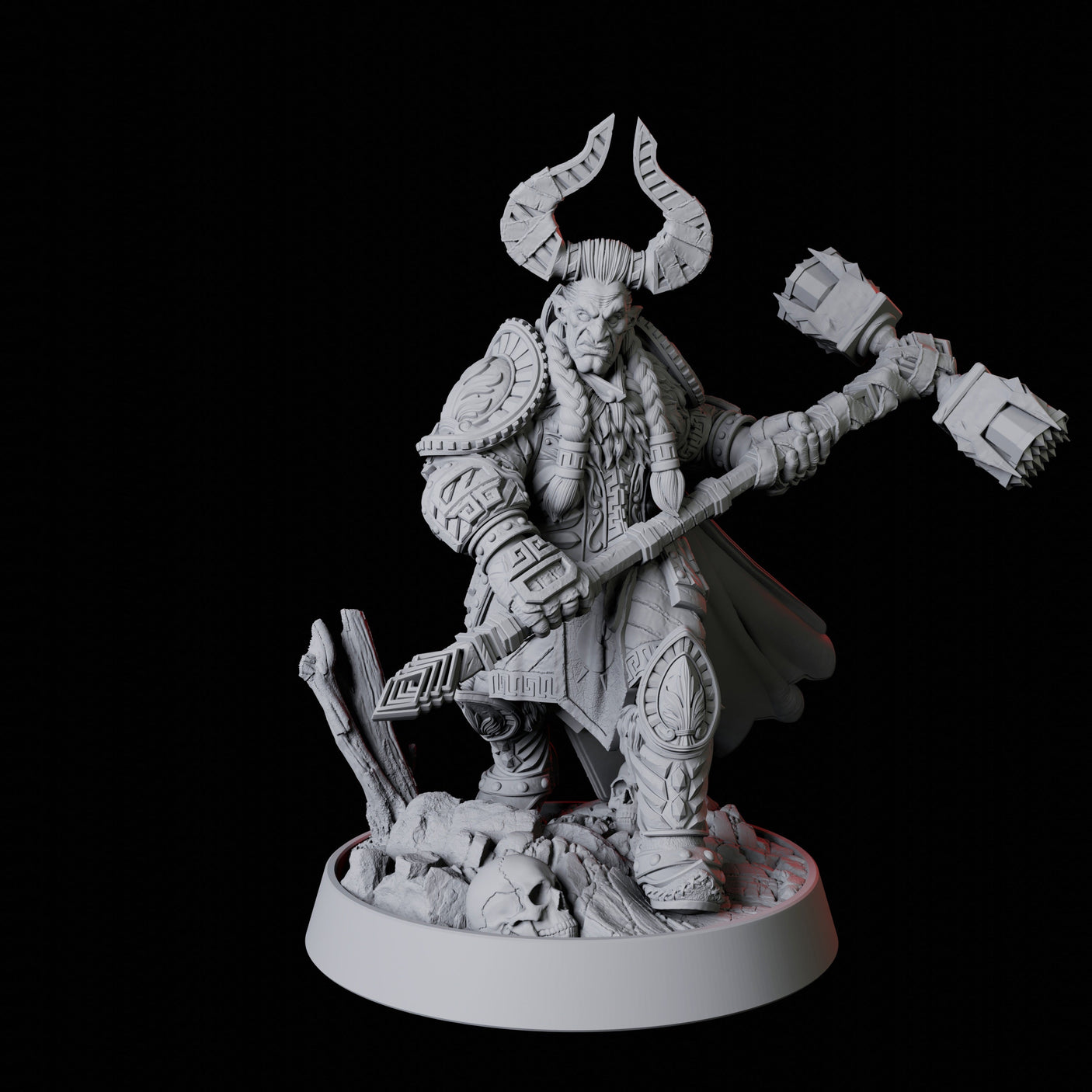 Armoured Warrior Miniature for Dungeons and Dragons, Pathfinder or other TTRPGs