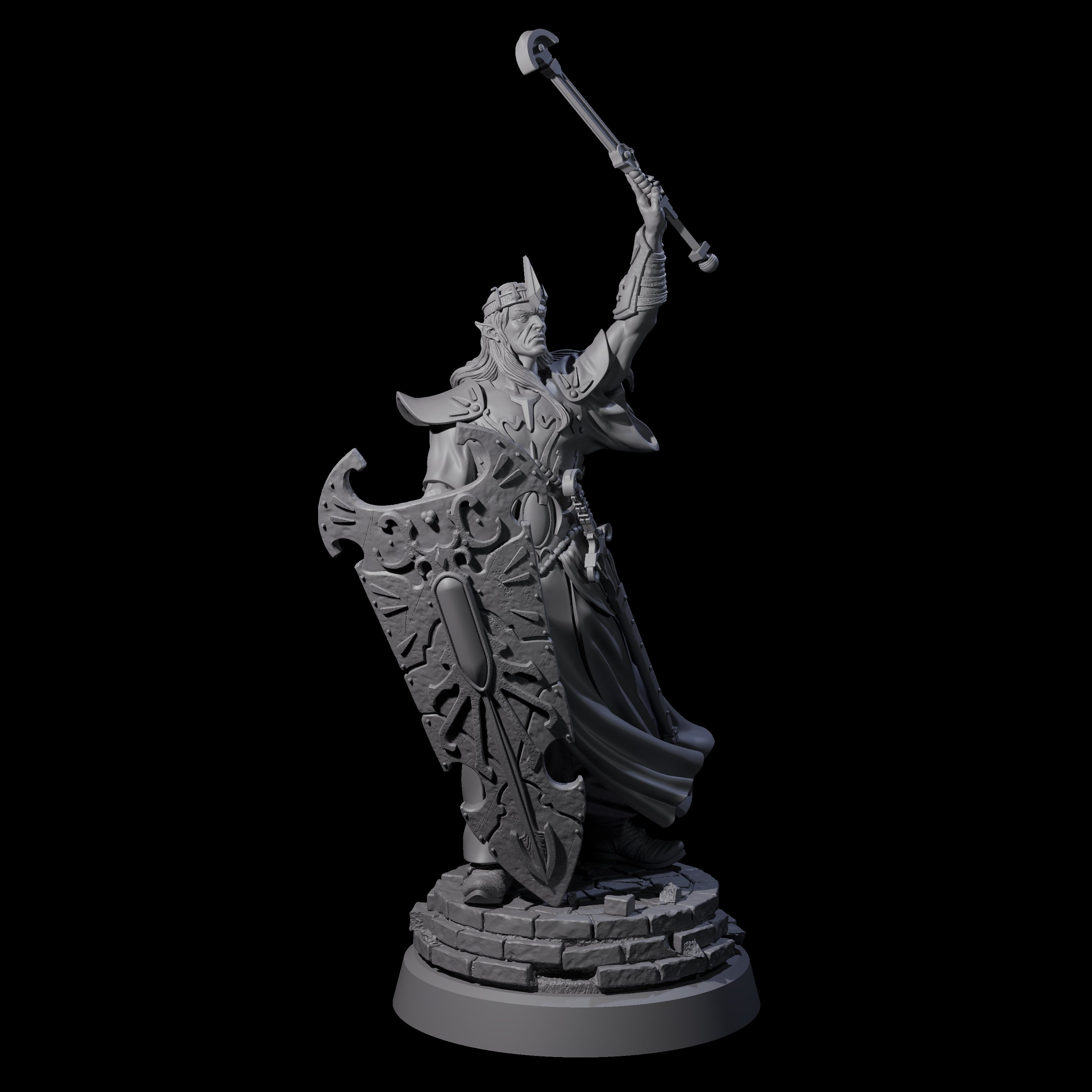 Army Leading Elven King Miniature for Dungeons and Dragons, Pathfinder or other TTRPGs
