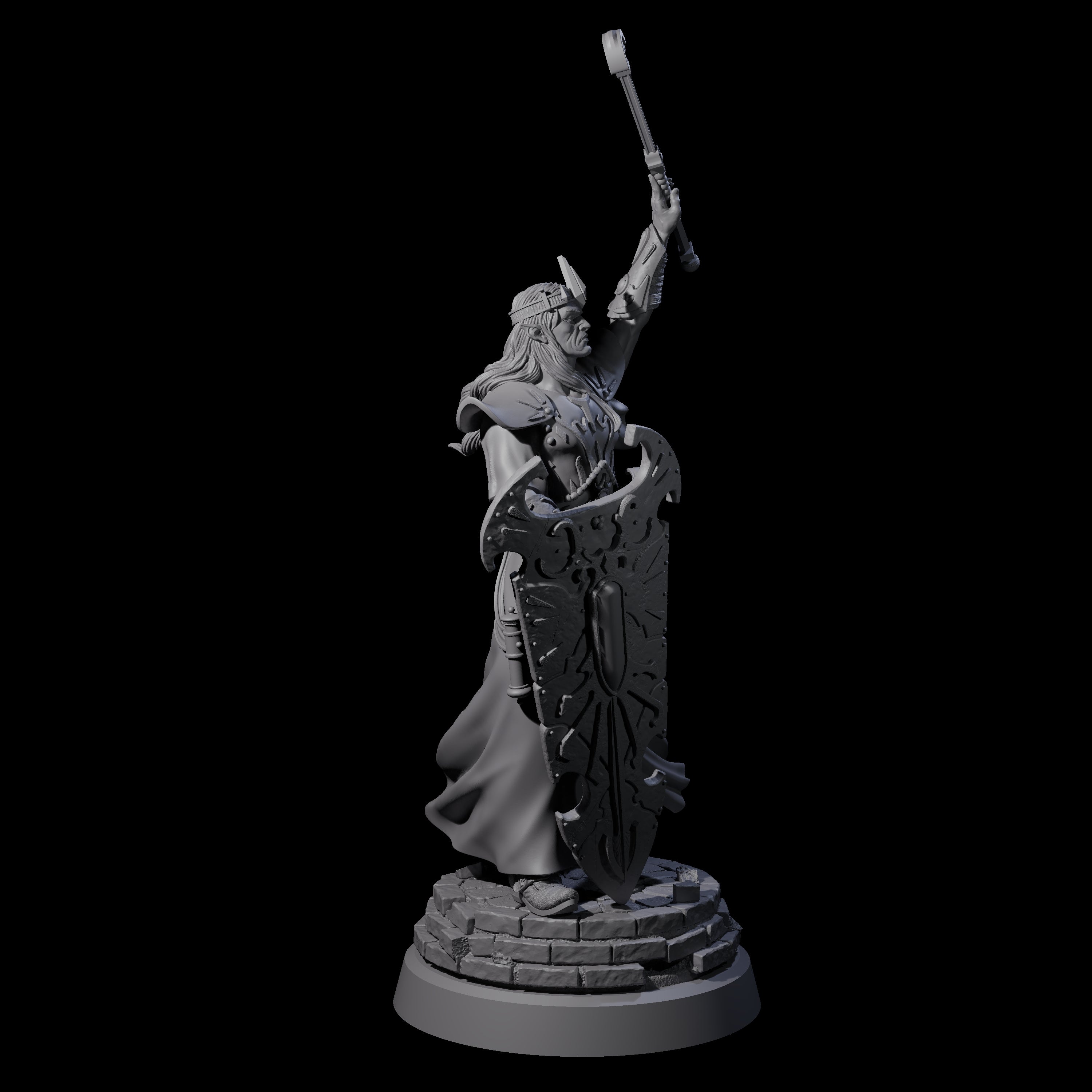 Army Leading Elven King Miniature for Dungeons and Dragons, Pathfinder or other TTRPGs