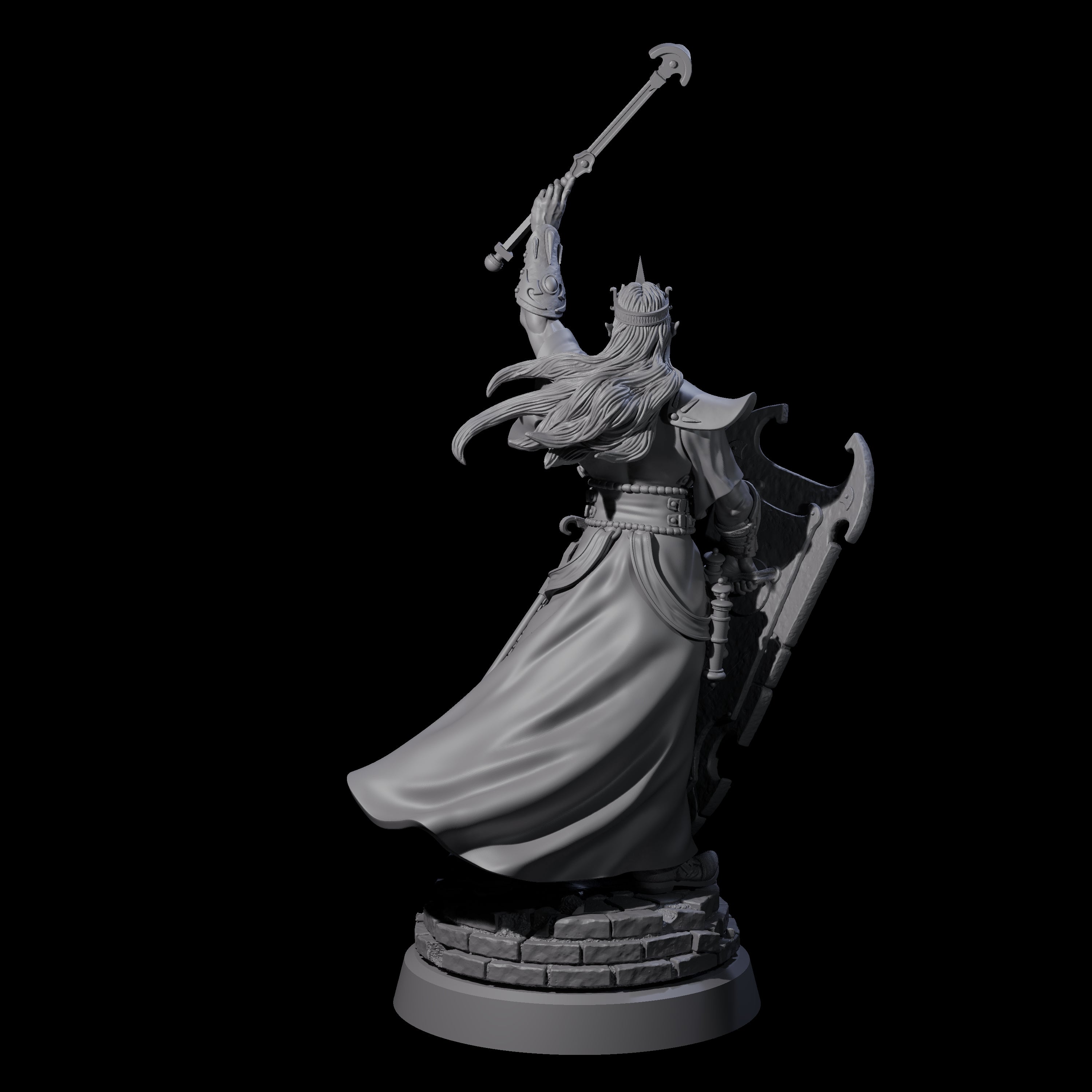 Army Leading Elven King Miniature for Dungeons and Dragons, Pathfinder or other TTRPGs