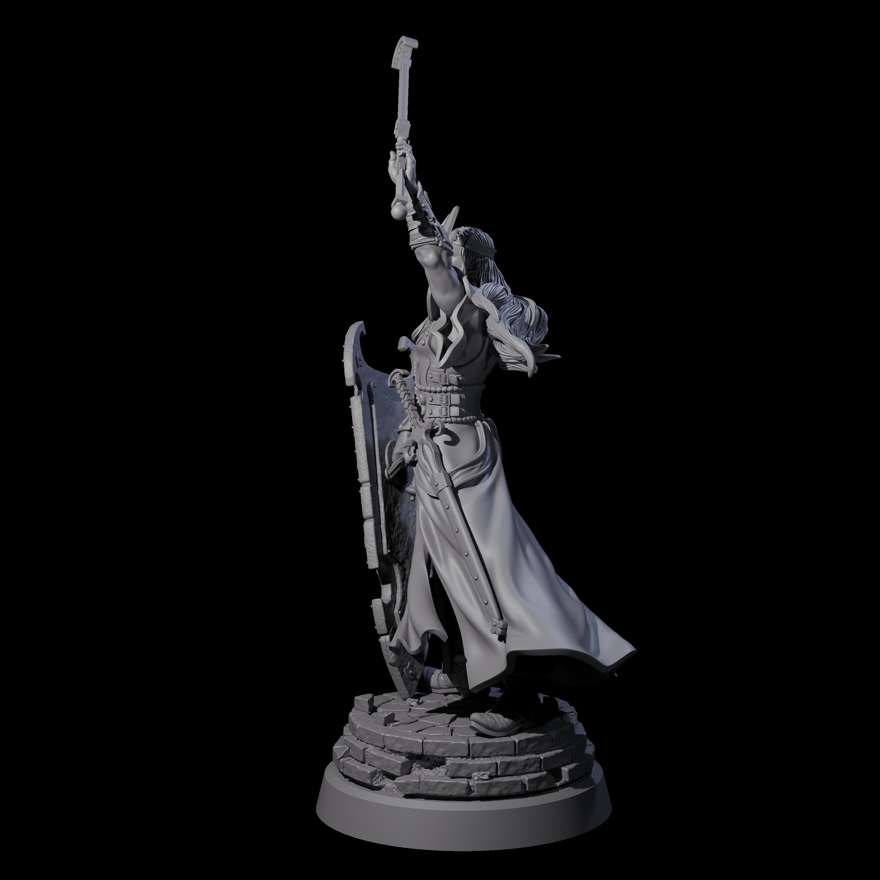 Army Leading Elven King Miniature for Dungeons and Dragons, Pathfinder or other TTRPGs