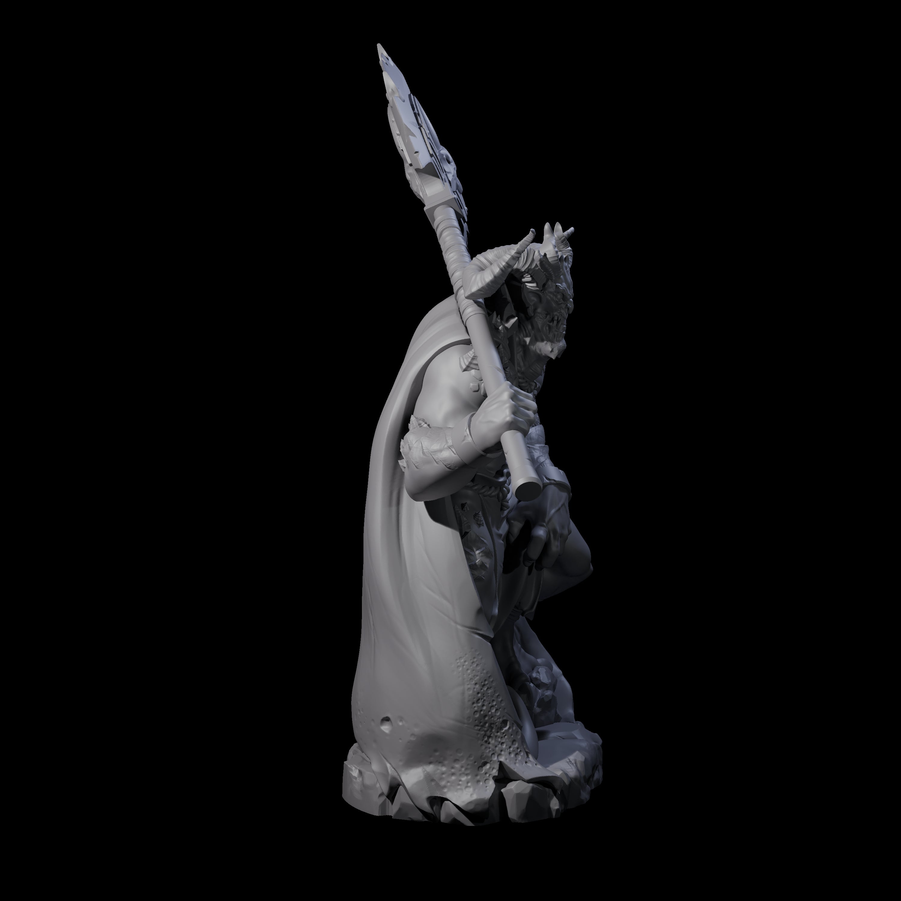 Arresting Demon Warchief Miniature for Dungeons and Dragons, Pathfinder or other TTRPGs