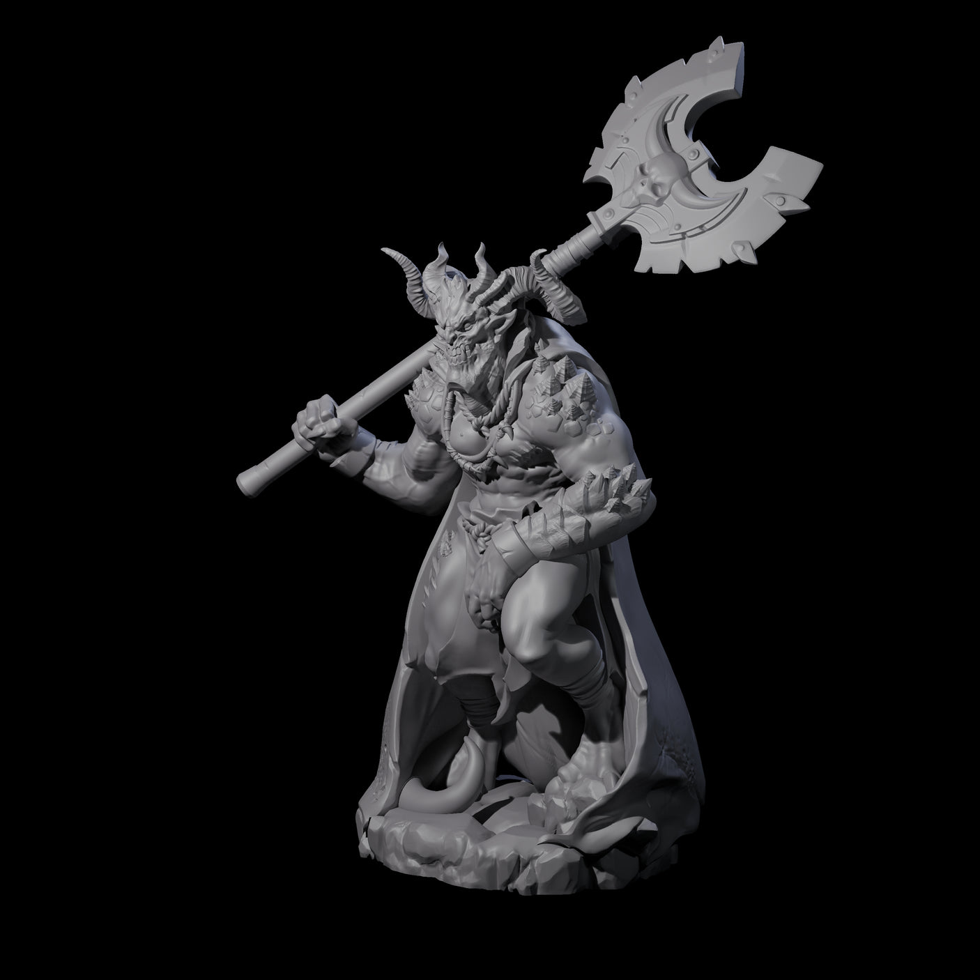 Arresting Demon Warchief Miniature for Dungeons and Dragons, Pathfinder or other TTRPGs