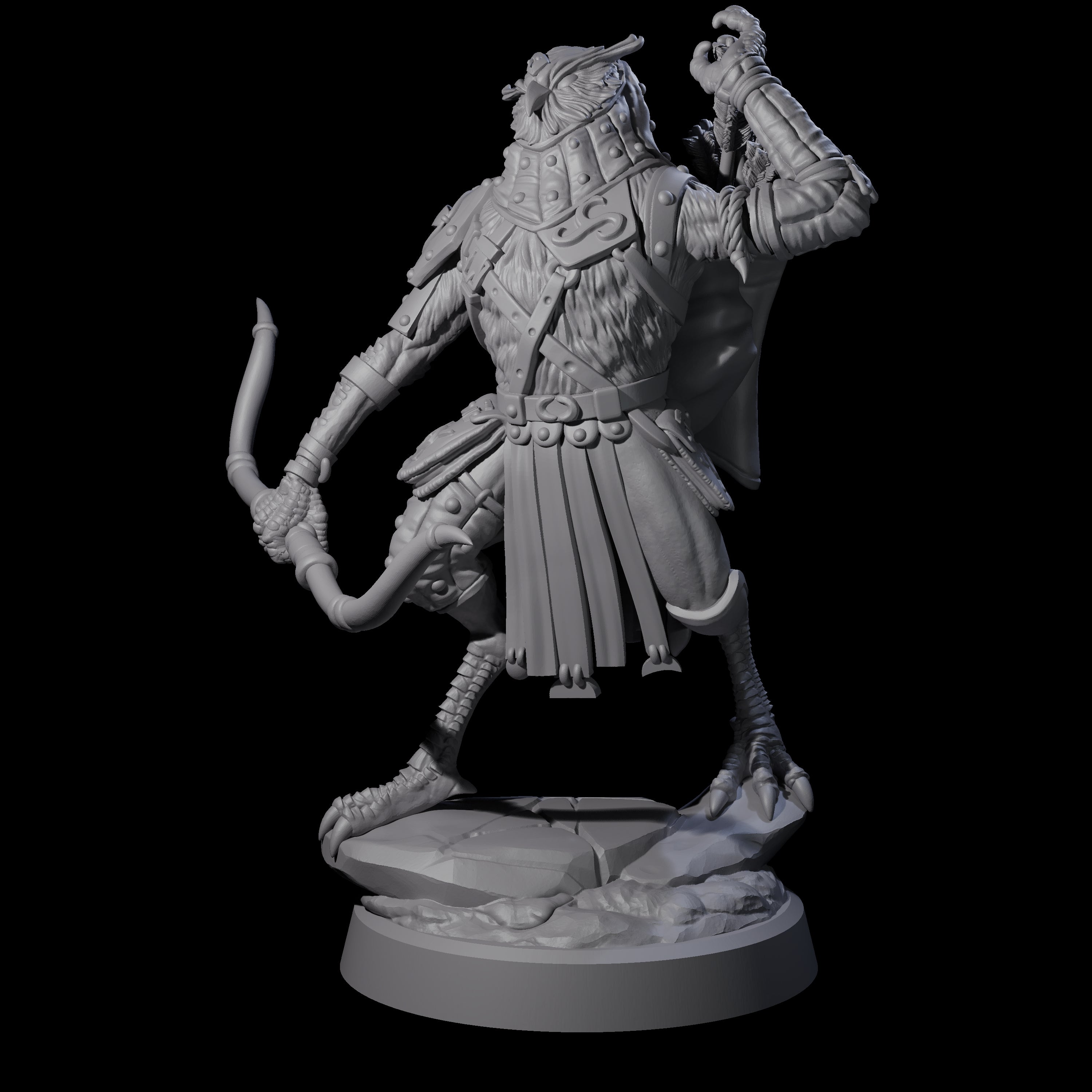 Arrow Pulling Owl Aarakocra Archer Miniature for Dungeons and Dragons, Pathfinder or other TTRPGs