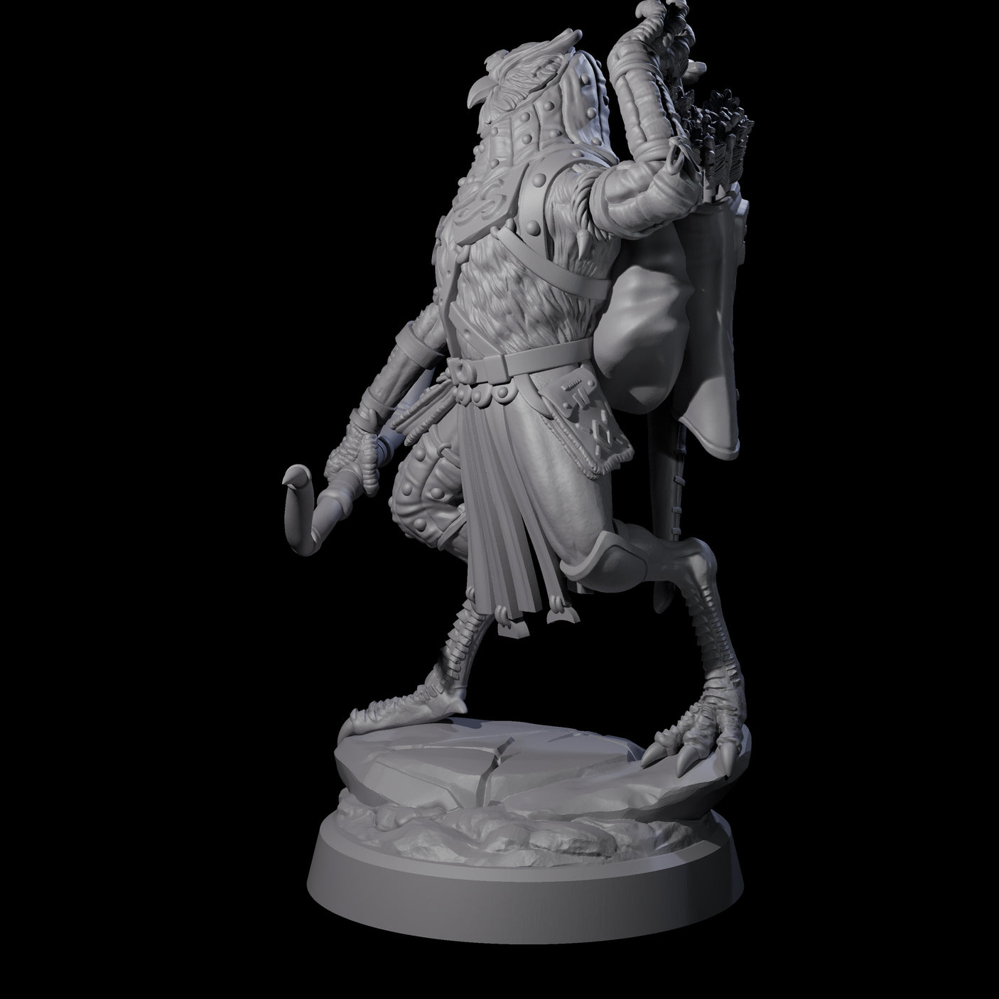 Arrow Pulling Owl Aarakocra Archer Miniature for Dungeons and Dragons, Pathfinder or other TTRPGs